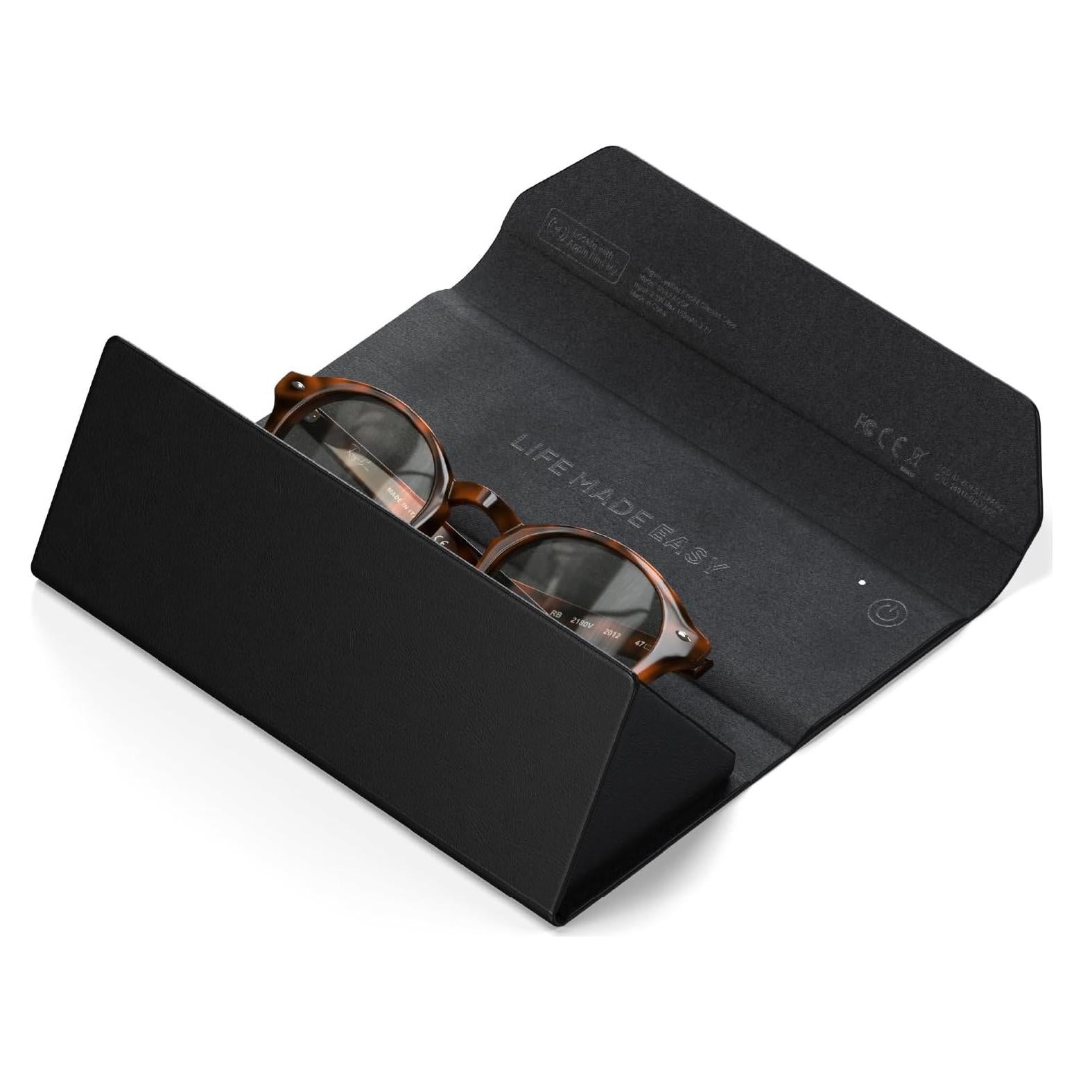 Estuche para Gafas Inteligentes Satechi FindAll - Negro, Plegable, Inalámbrico