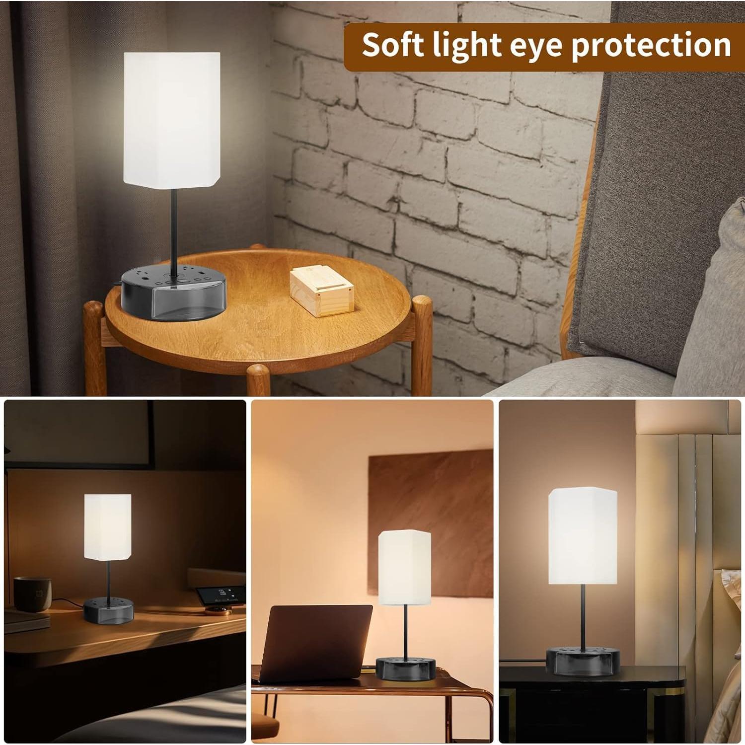 Reloj Despertador ELMWAY con Cargador USB y Enchufes 15 cm