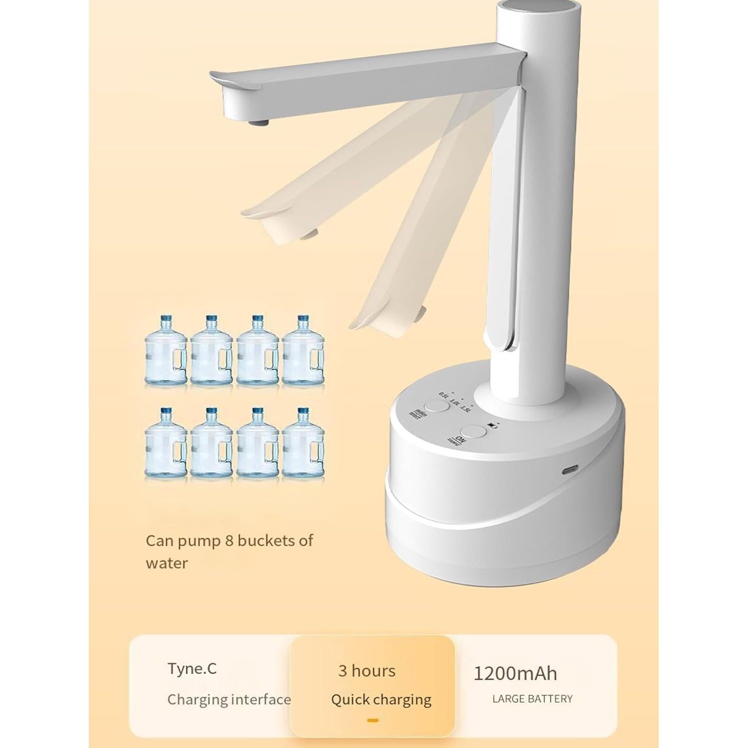 Dispensador de Agua Plegable Toosbuc 5 Galones Automático Negro