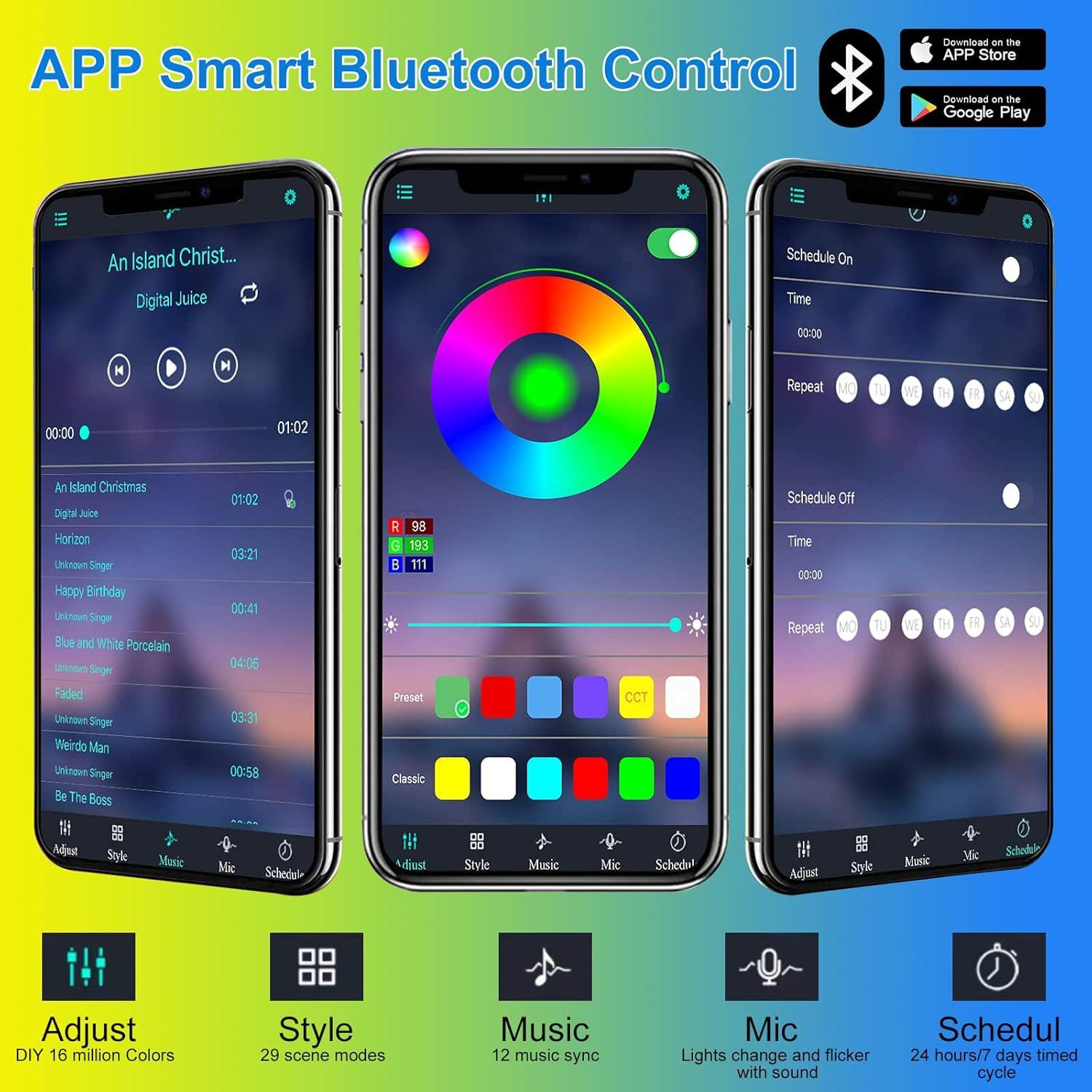 Luz LED para Acuario VARMHUS 19 cm con Control Remoto y APP