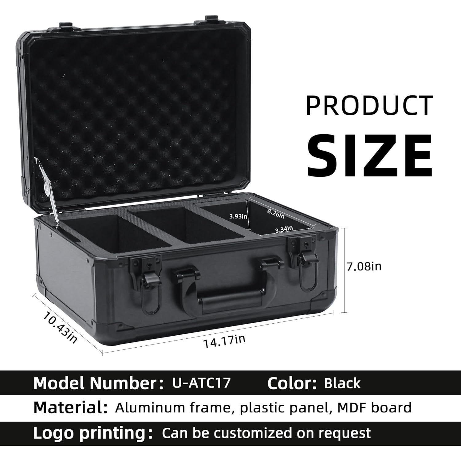 Caja de Almacenamiento de Cartas UHZBTEC Negra 36x28.5x18 cm