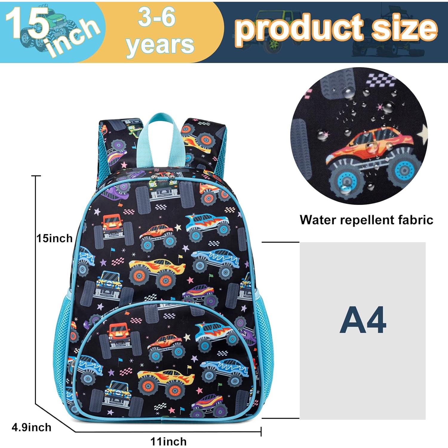 Mochila Escolar para Niños 15" Loidou Camión Azul 13L