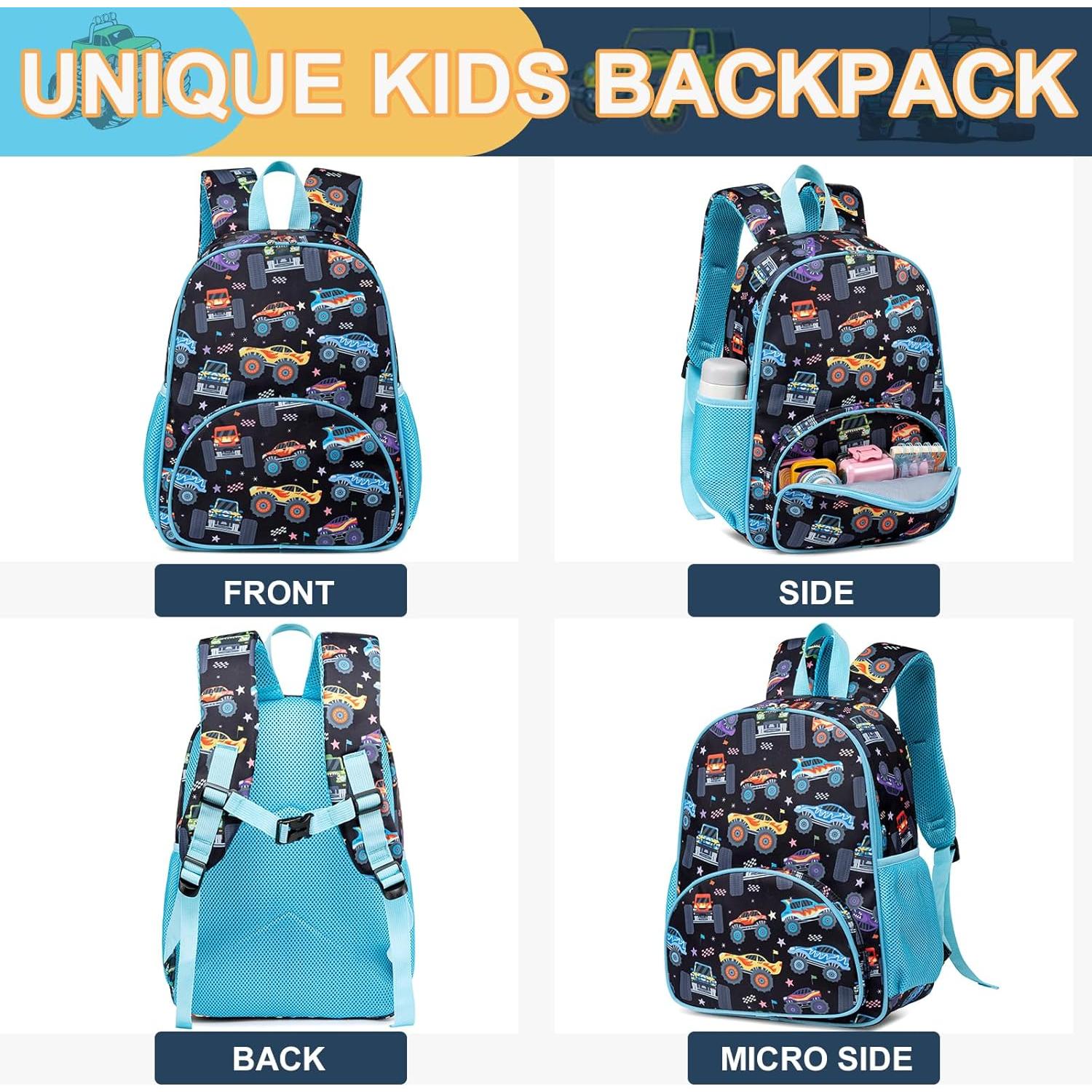 Mochila Escolar para Niños 15" Loidou Camión Azul 13L