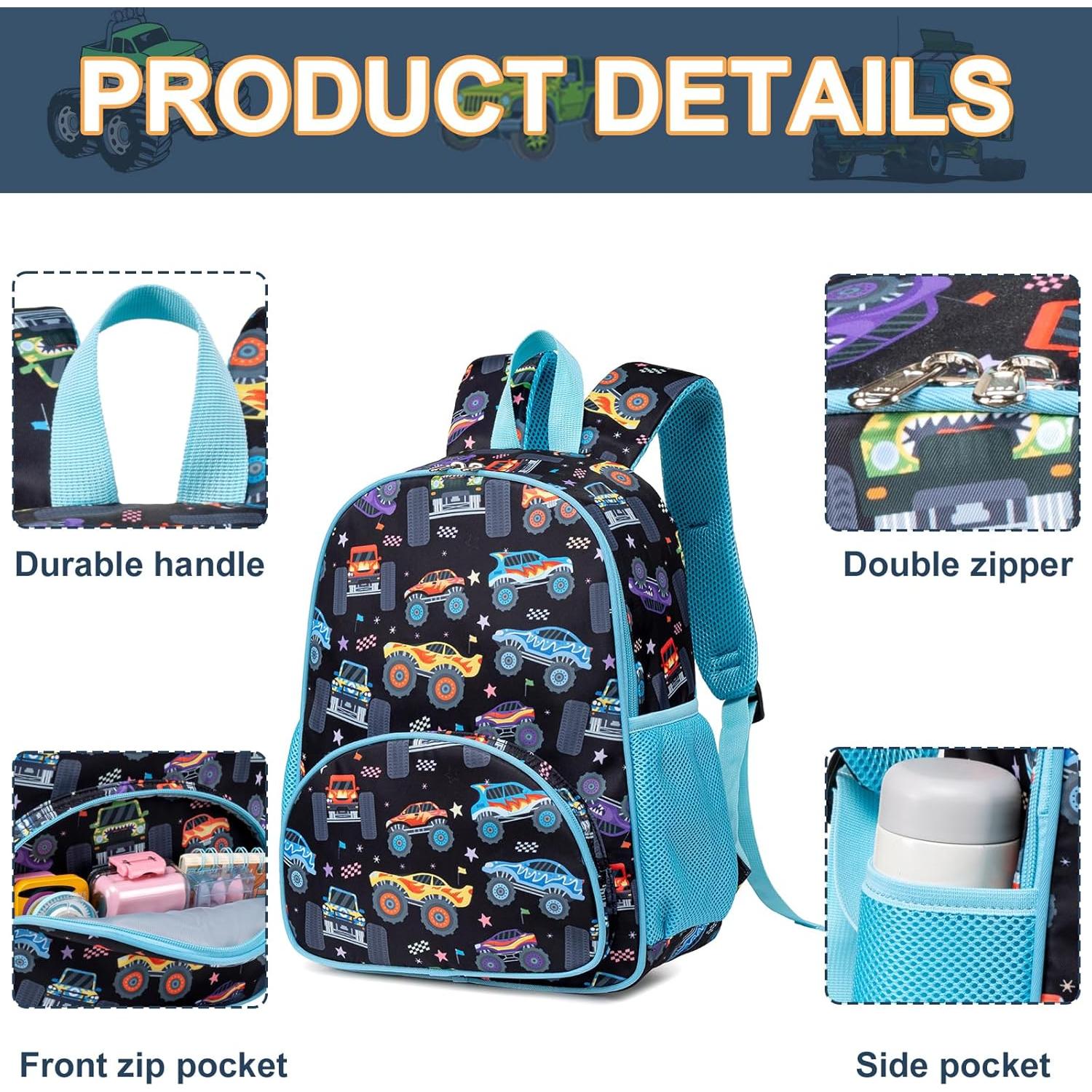 Mochila Escolar para Niños 15" Loidou Camión Azul 13L