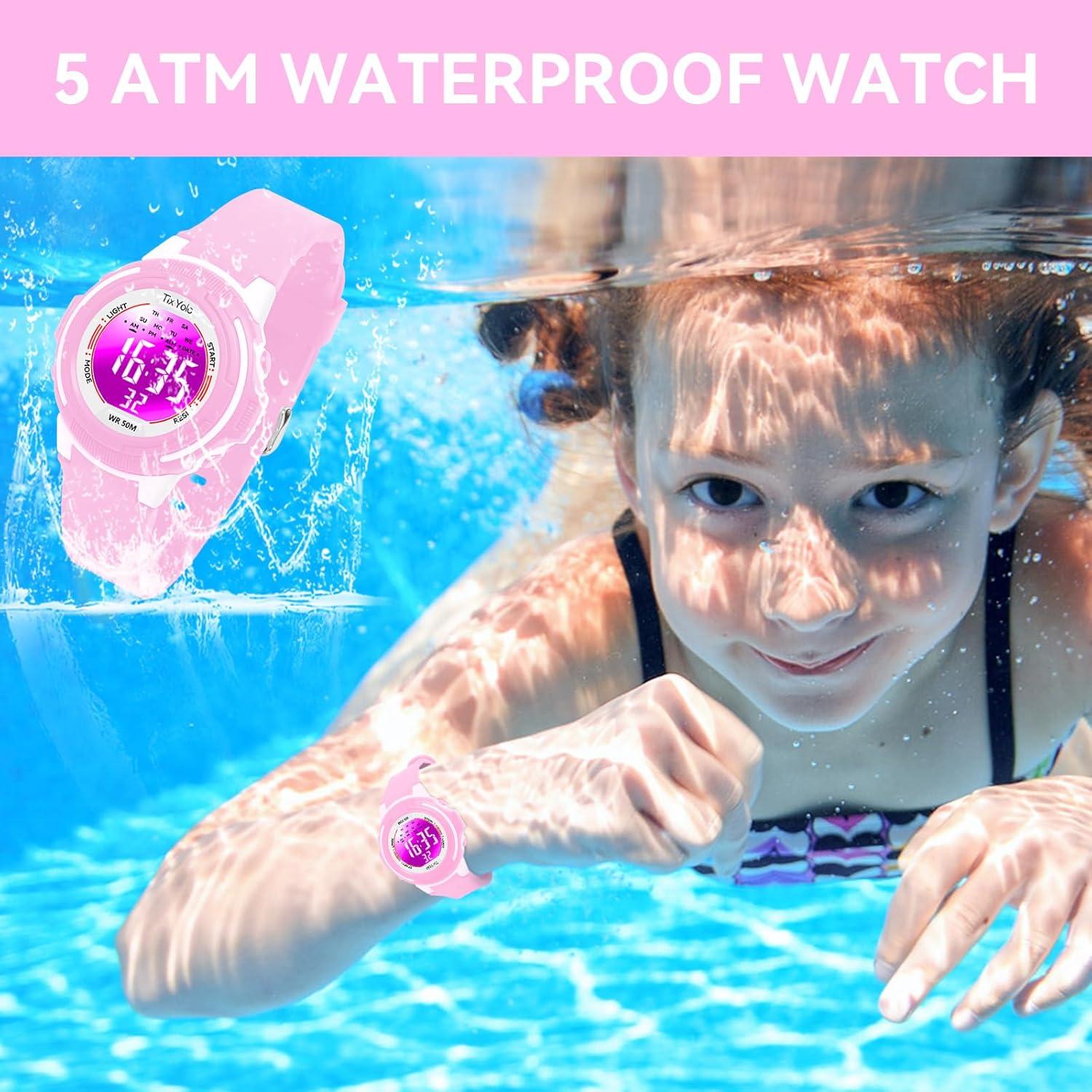 Reloj Digital Infantil TixYolo 50M Impermeable 7 Colores