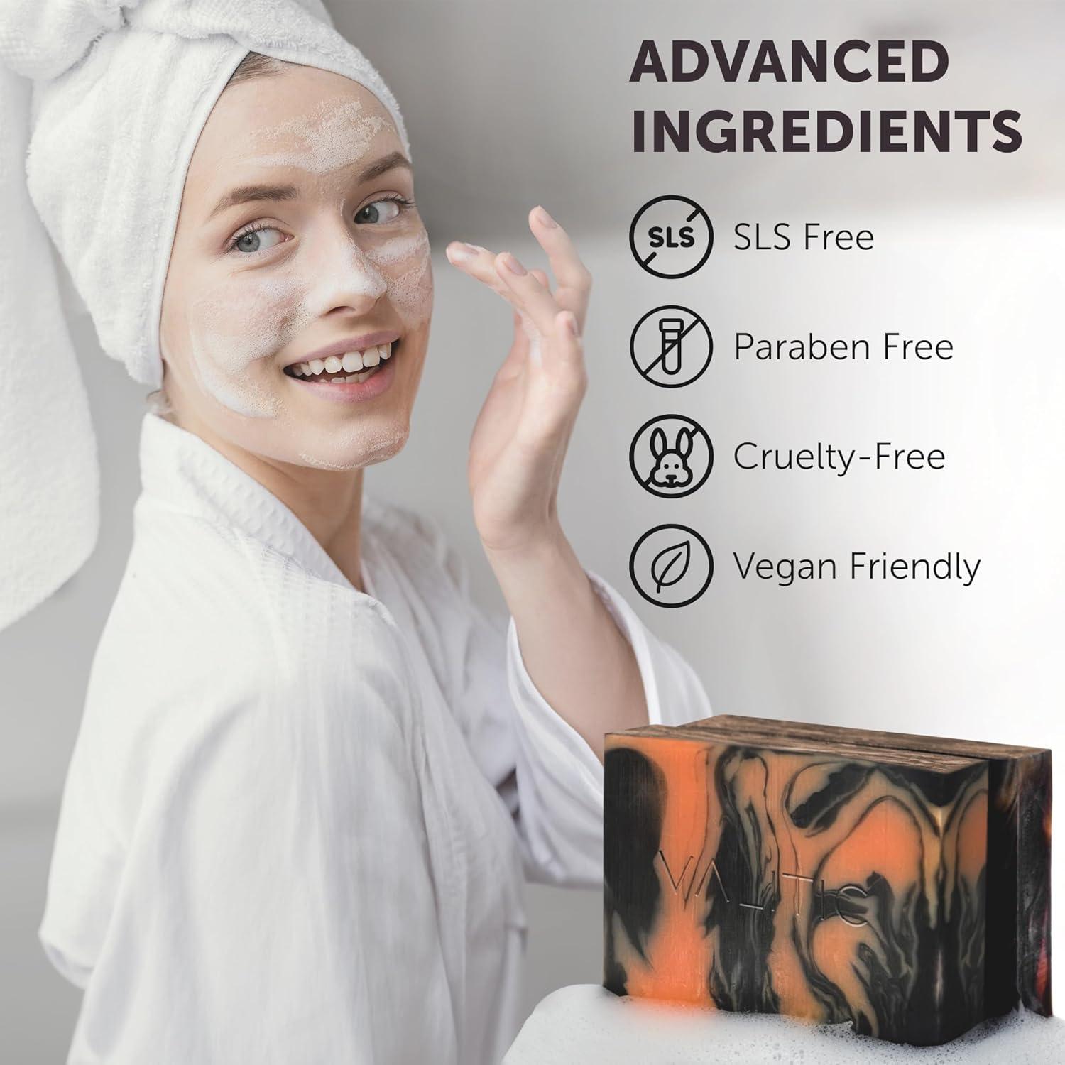 Jabón Negro de Carbón Activado VALITIC - Eliminador de Manchas 2 Pzas