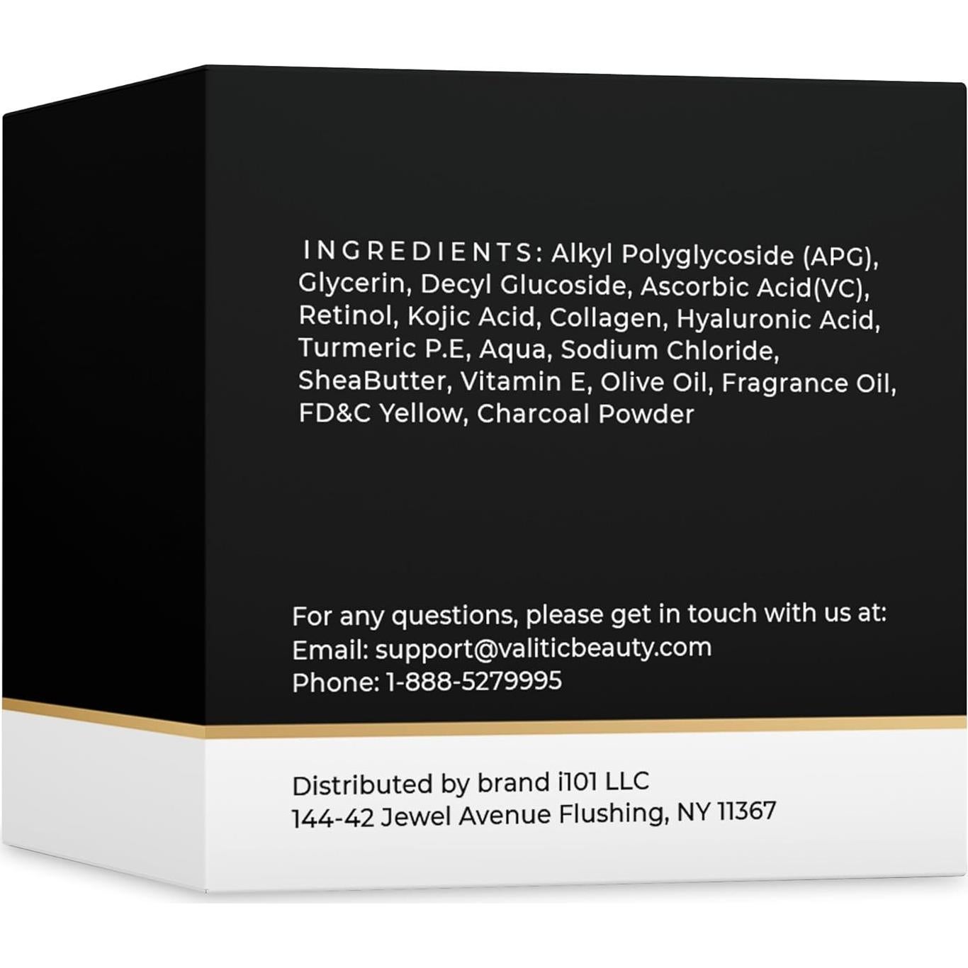 Jabón Negro de Carbón Activado VALITIC - Eliminador de Manchas 2 Pzas