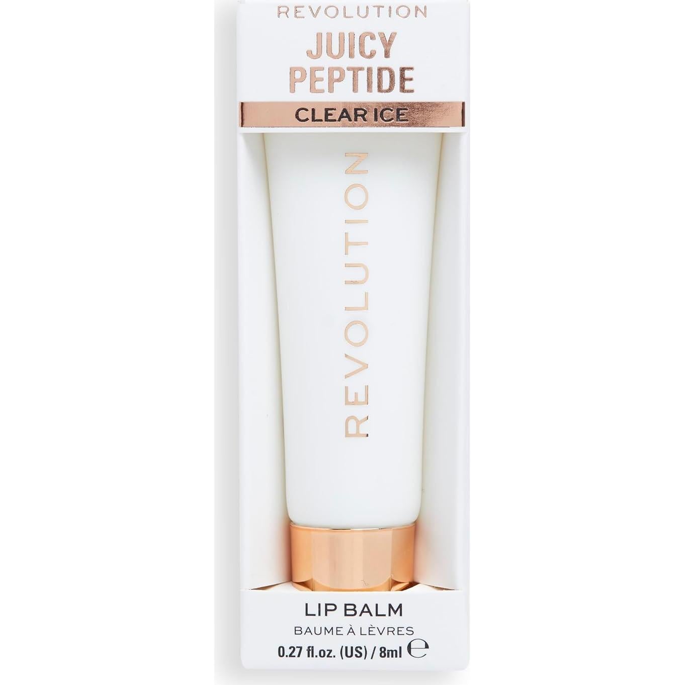 Bálsamo Labial Revolution Beauty Juicy Peptide Hielo Claro 7.93 ml