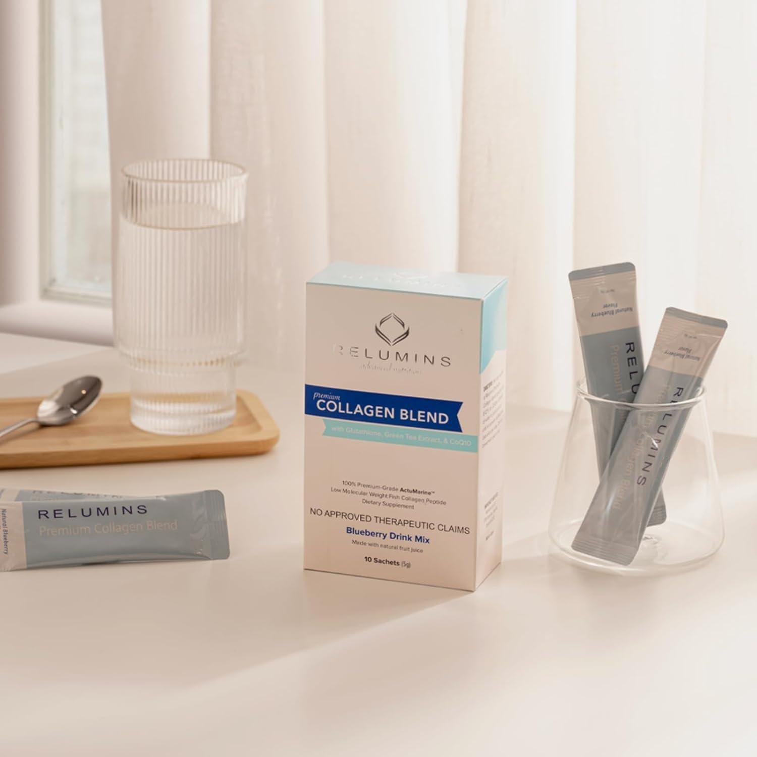 Paquete Colágeno Marino y Gluta-1000 Relumins - 10 Sobres + 60 Cápsulas