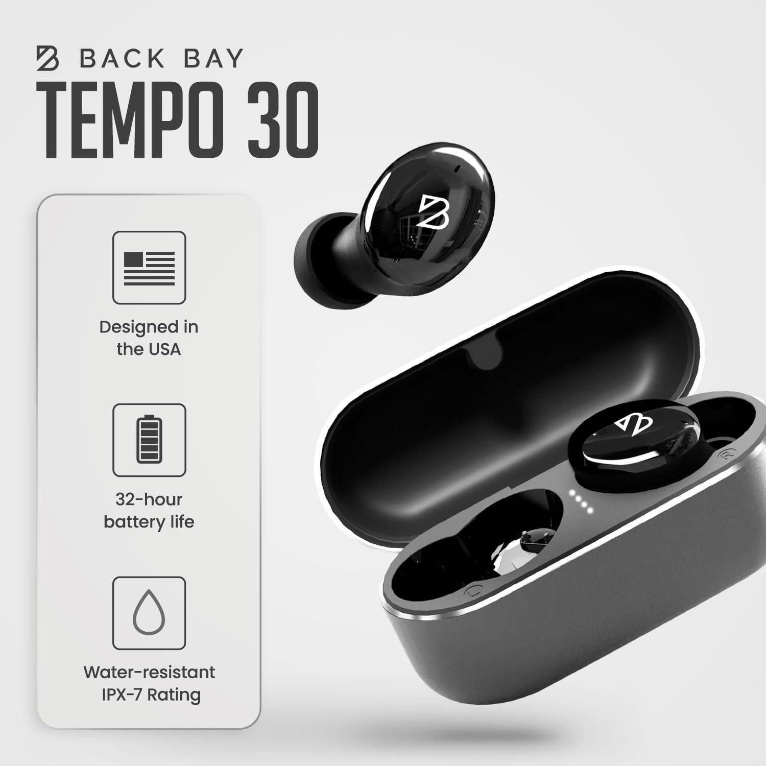 Auriculares Inalámbricos Back Bay Tempo 30 - Sonido Potente