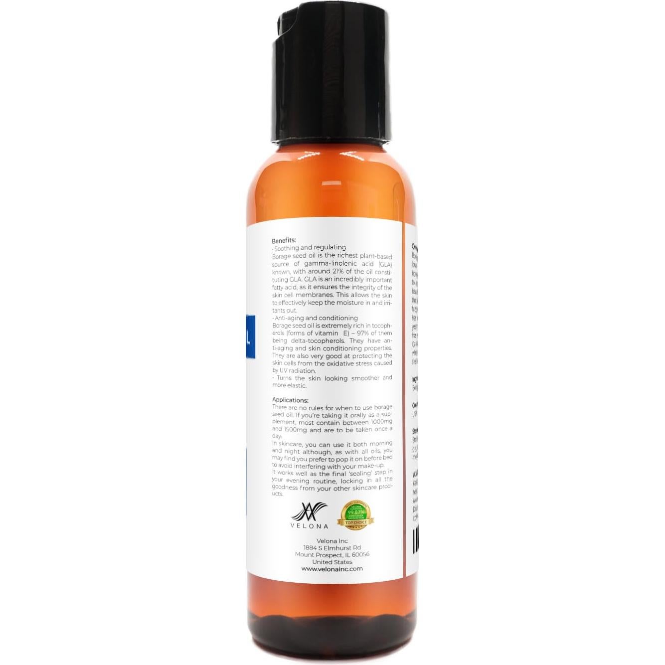 Aceite de Semilla de Borraja Velona 100% Puro 59.15 ml
