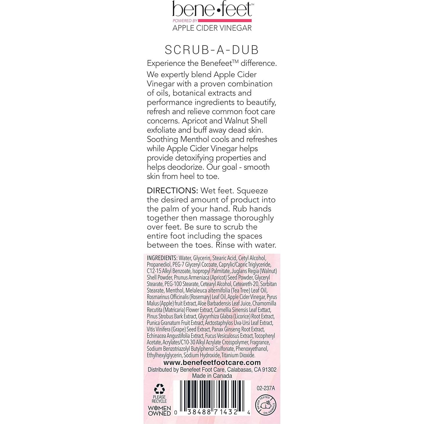 Exfoliante para Pies Benefeet 113.4 g - Suaviza y Refresca