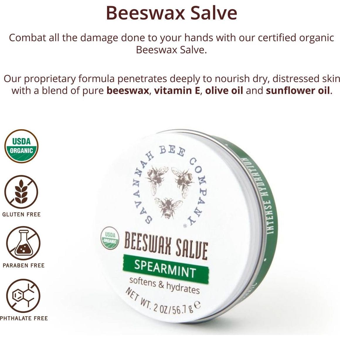 Salve Hidratante de Cera de Abeja Savannah Bee 56.7g Menta