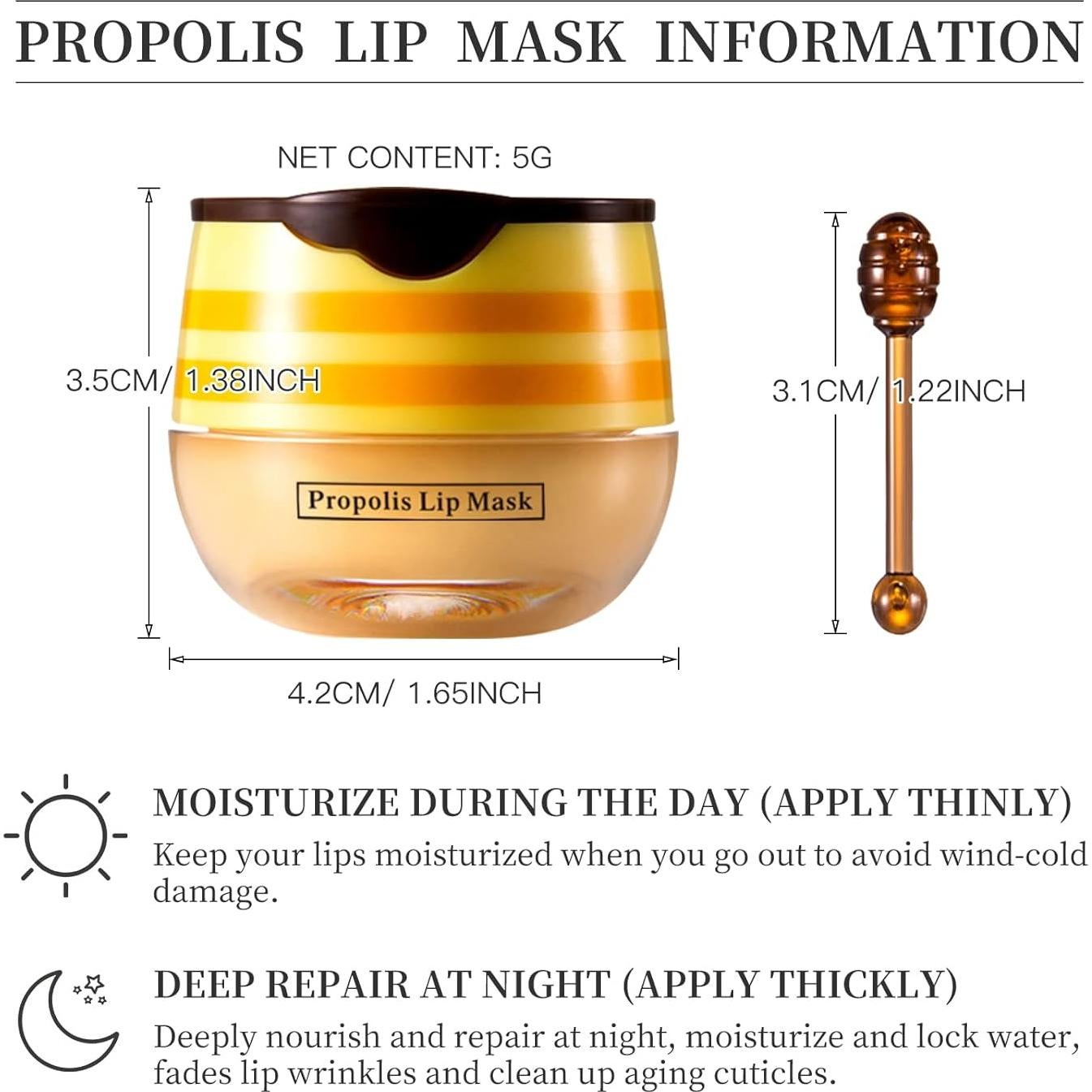 Mascarilla Labial Hidratante de Miel LSxia 2 PCS 5.5g