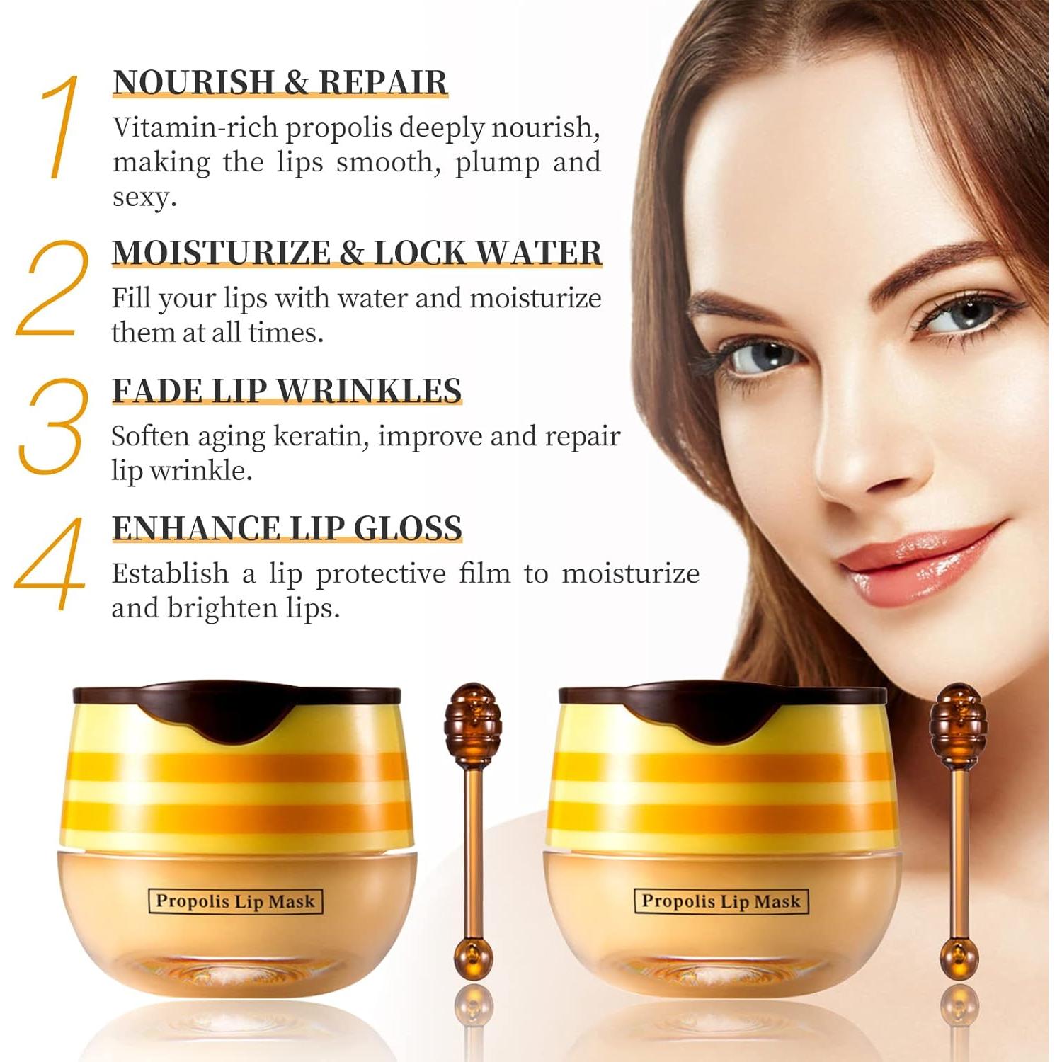 Mascarilla Labial Hidratante de Miel LSxia 2 PCS 5.5g