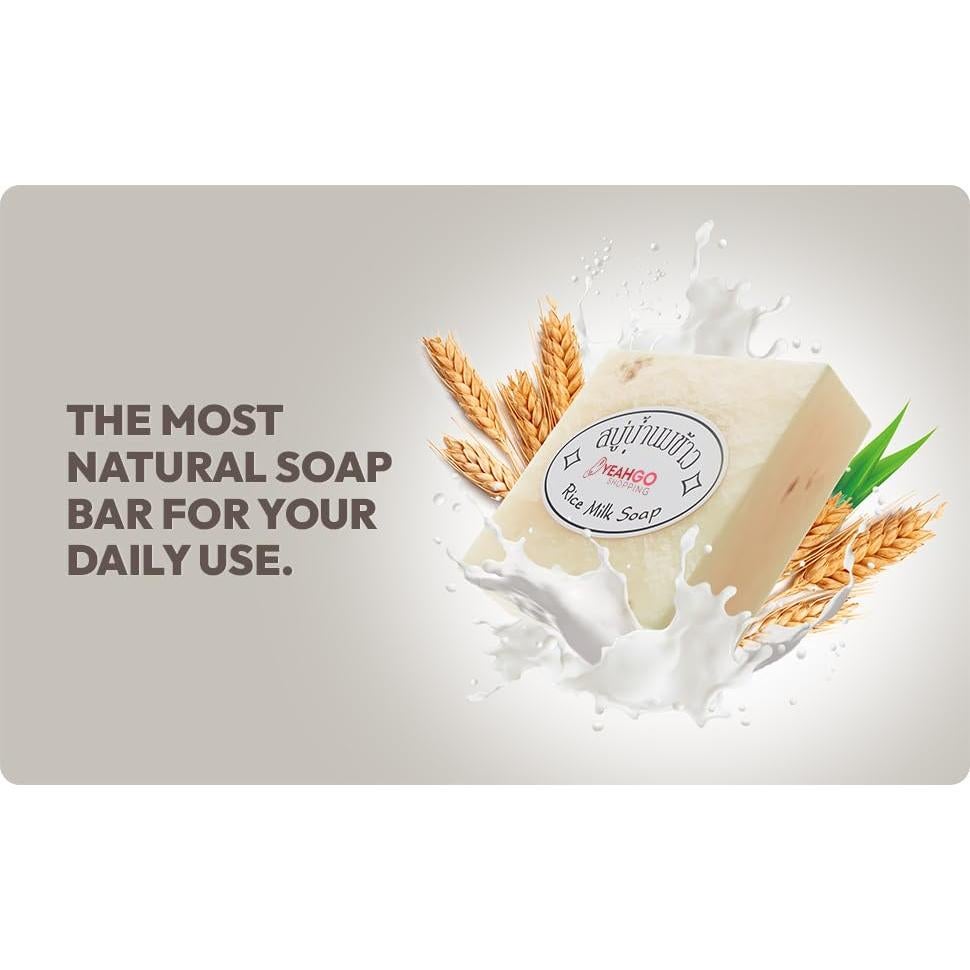 Jabón Natural de Leche de Arroz Yeahgoshopping 60g Hidratante