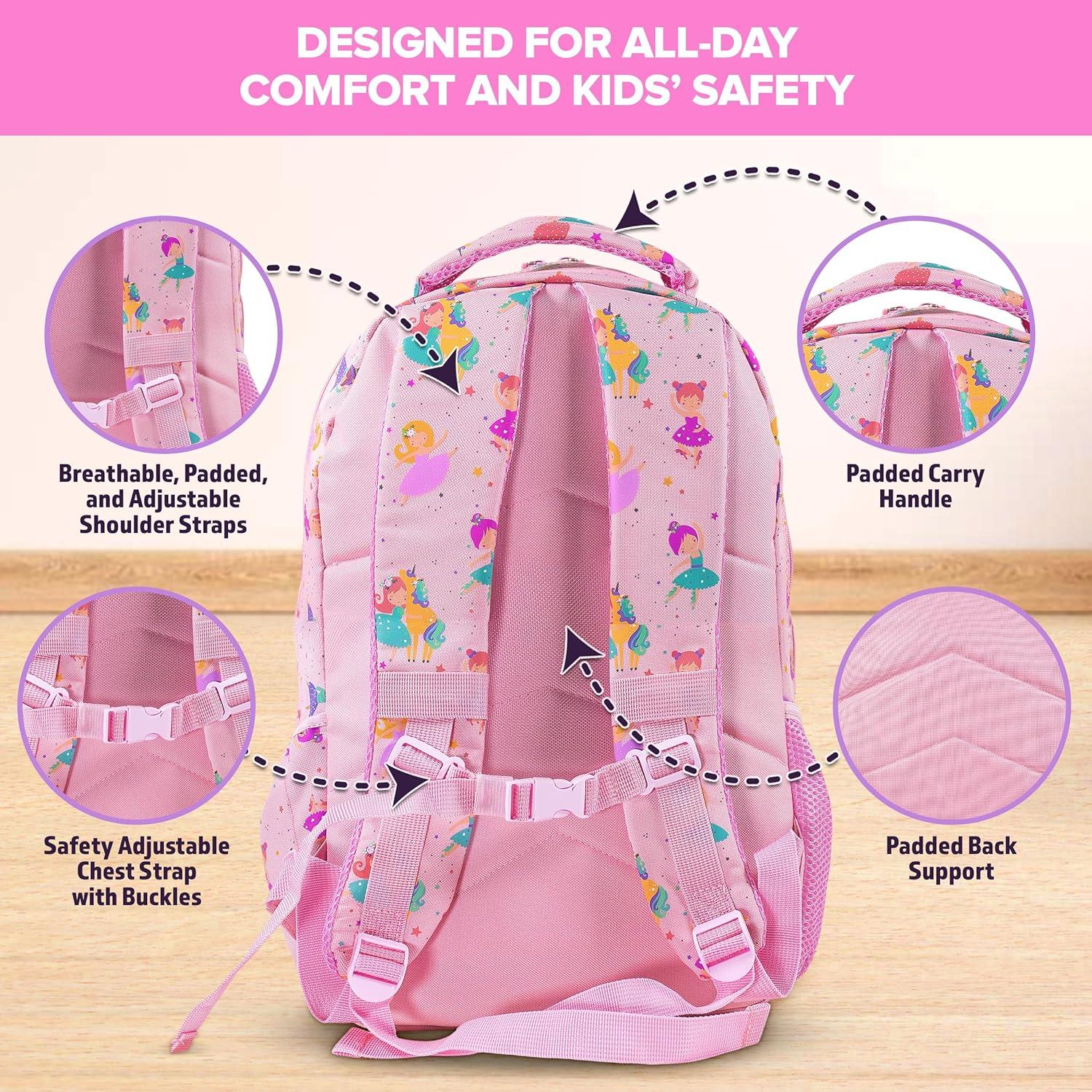 Mochila Temática para Niños Decorably 42cm Bailarina 3 Compartimentos