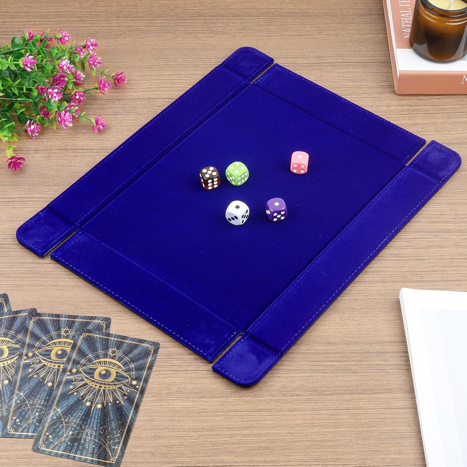 Bandeja de Dados Plegable Buweeo Azul Magnética 33x26.7cm