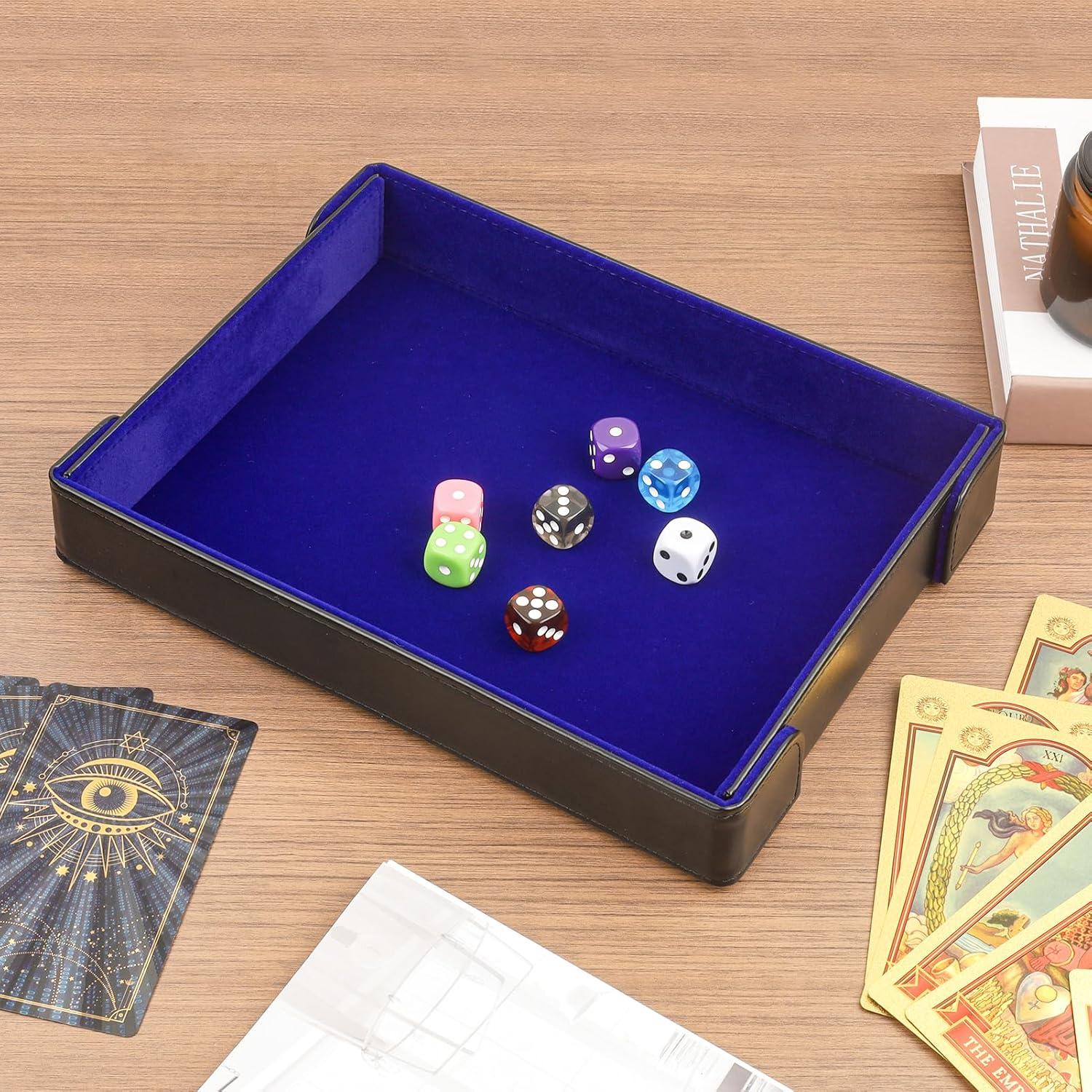 Bandeja de Dados Plegable Buweeo Azul Magnética 33x26.7cm