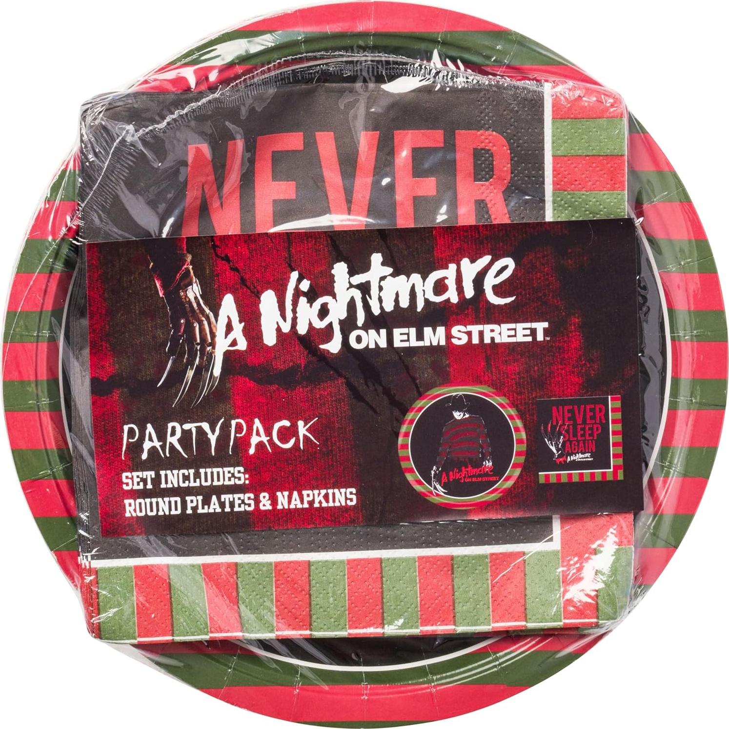 Paquete Fiesta Freddy Krueger 32 Piezas Platos y Servilletas