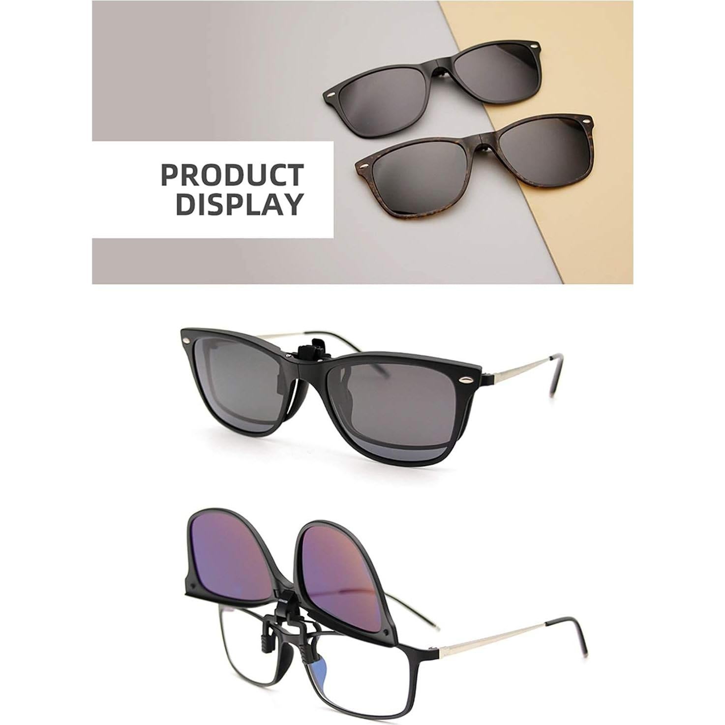 Gafas de sol clip-on Bauhaus UV400 para hombres y mujeres
