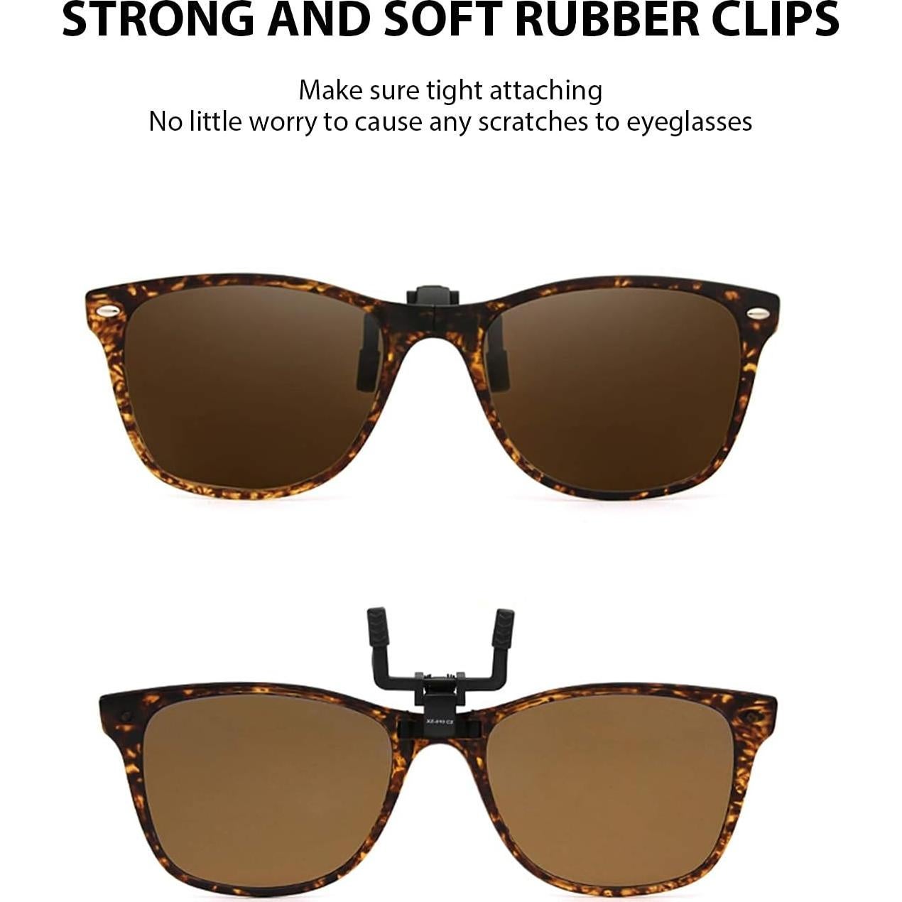 Gafas de sol clip-on Bauhaus UV400 para hombres y mujeres