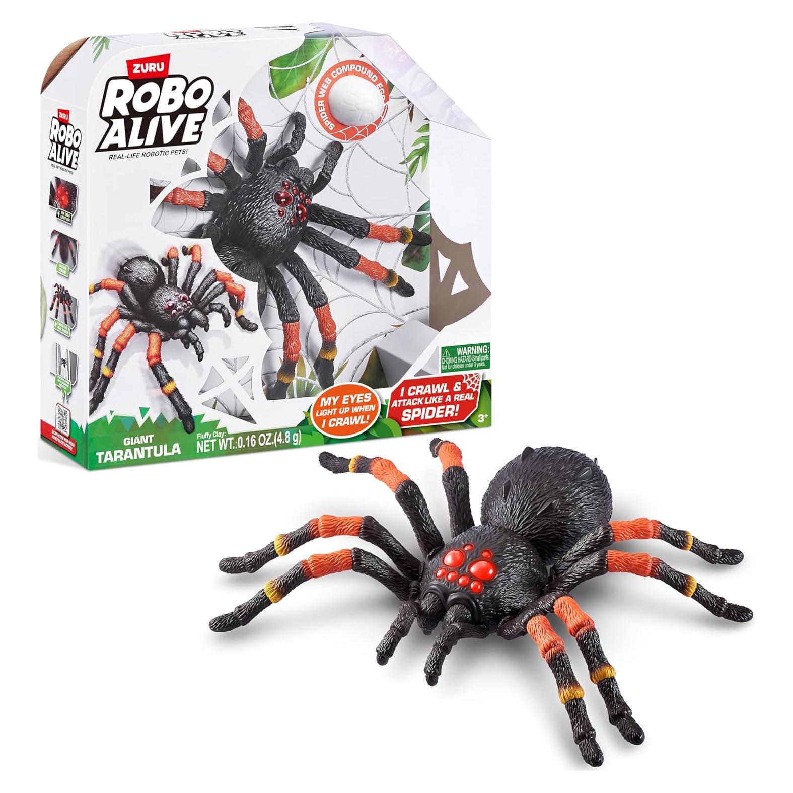 Tarantula Gigante Robo Alive ZURU - Araña Interactiva 38.5 cm