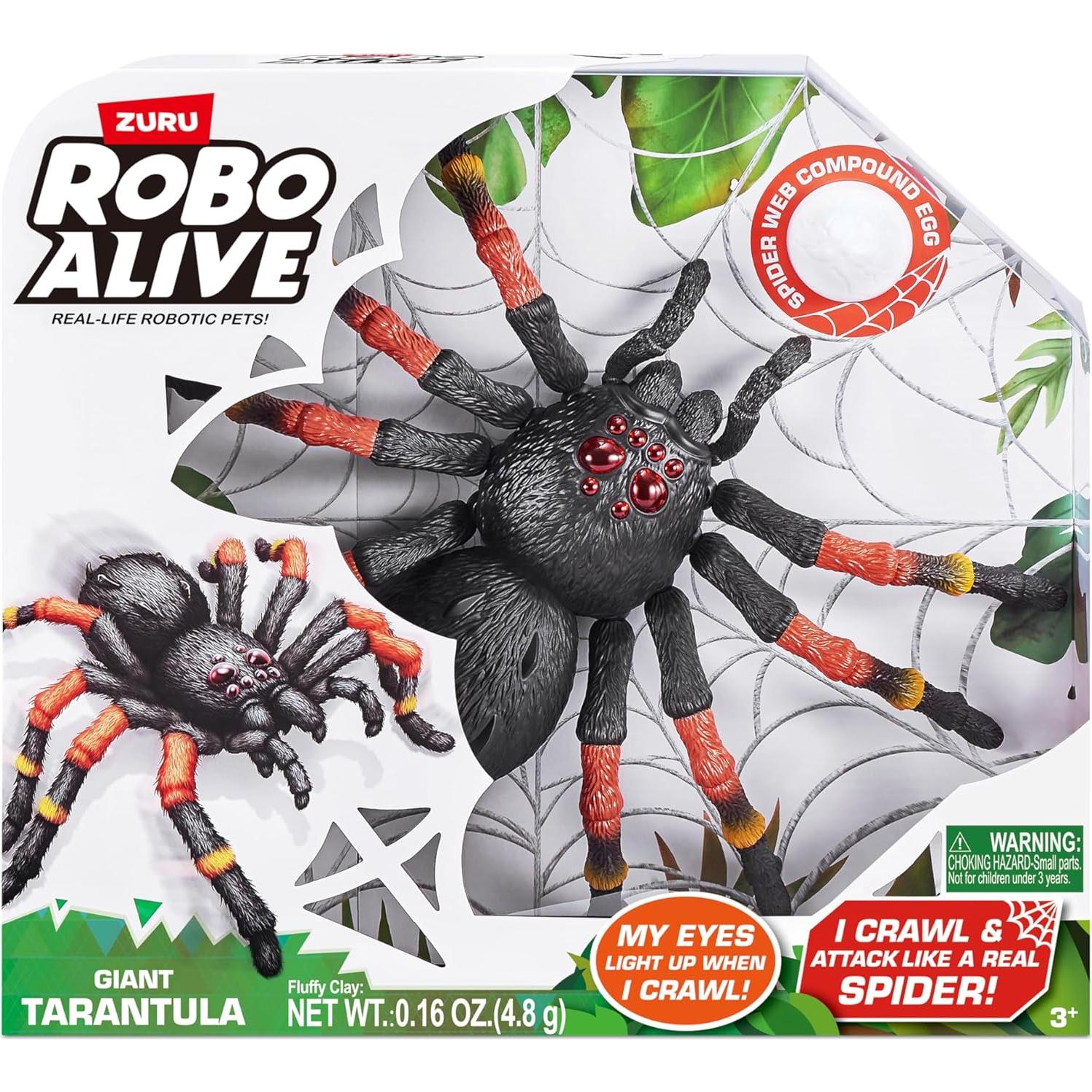 Tarantula Gigante Robo Alive ZURU - Araña Interactiva 38.5 cm