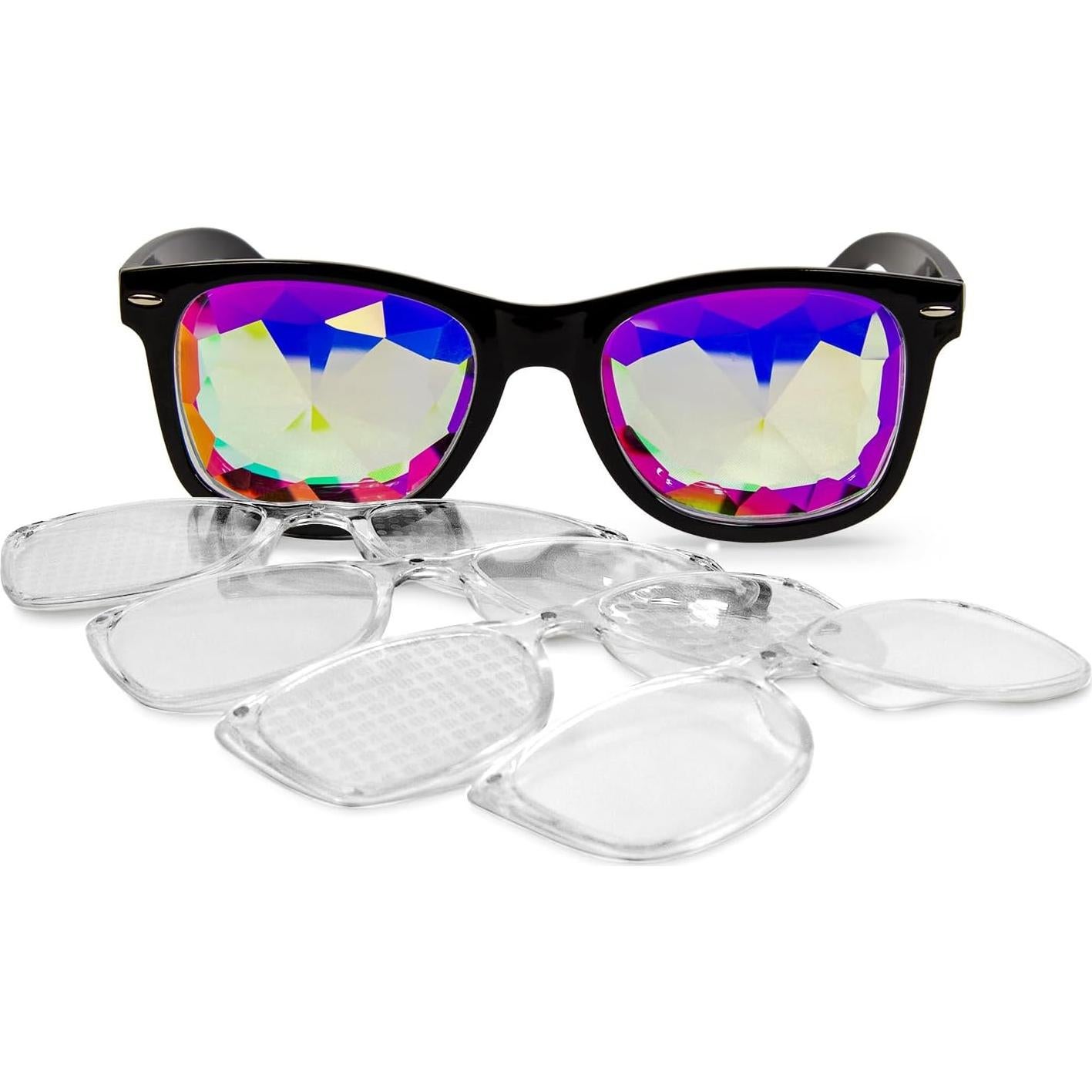 Gafas de Difracción GloFX Snaps - 3D Prismas y Caleidoscopio