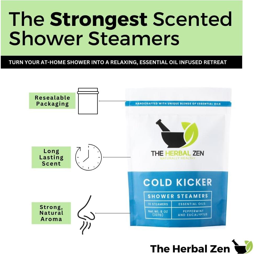 Aromatizantes de Ducha Cold Kicker Eucalipto 10 Unidades