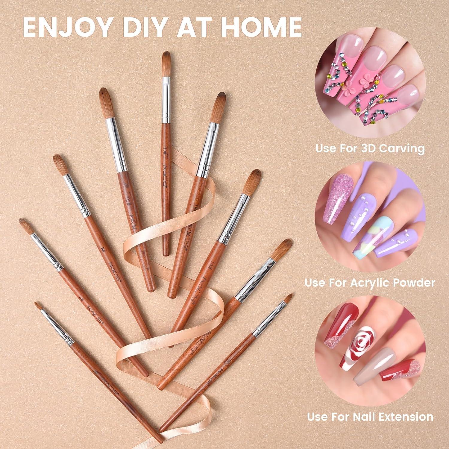 Pincel de Uñas Kolinsky Sable Profesional 10# - NAILART