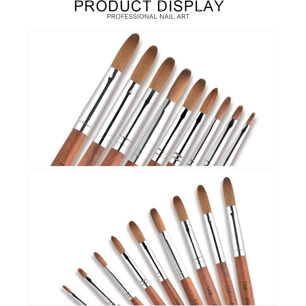 Pincel de Uñas Kolinsky Sable Profesional 10# - NAILART