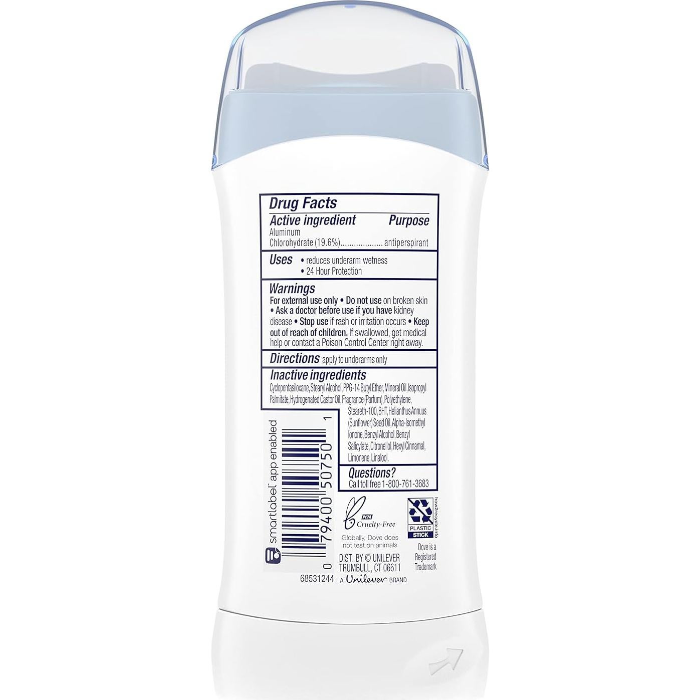 Desodorante Antitranspirante Dove Invisible Solid 73.71 g Fresco