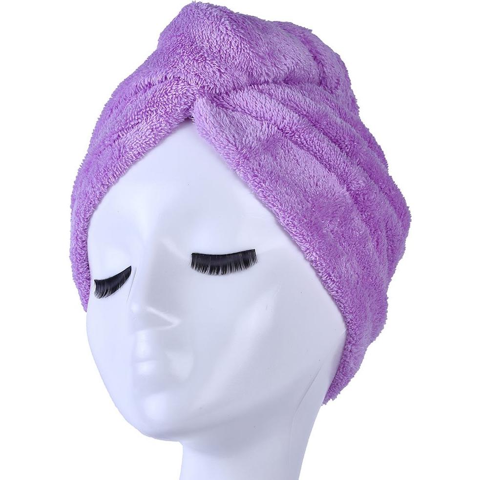 Toalla de Secado de Cabello Microfibra YYXR 65x25cm Púrpura