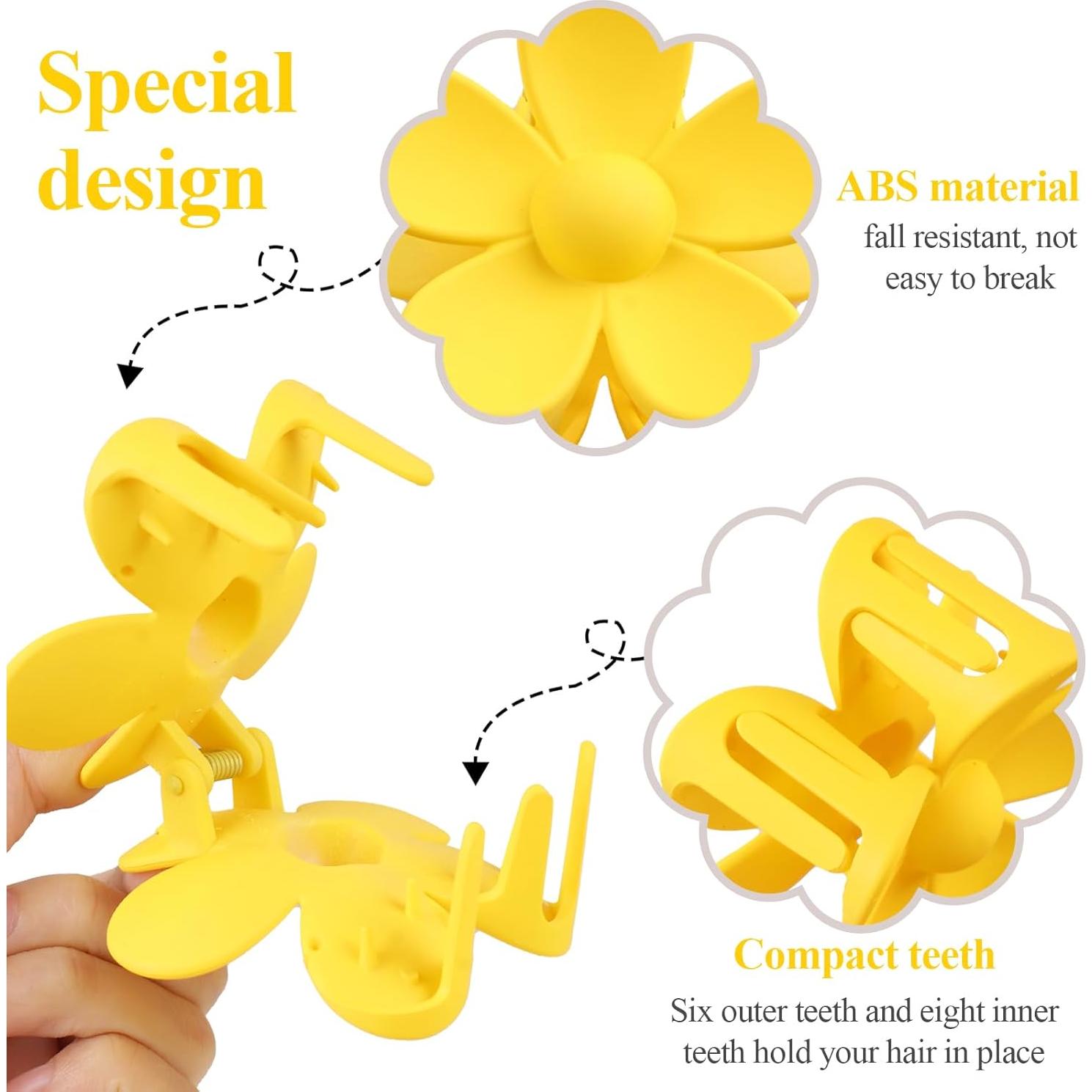 Clip de Garra de Flor vivinin 10 PCS Antideslizantes para Cabello Grueso