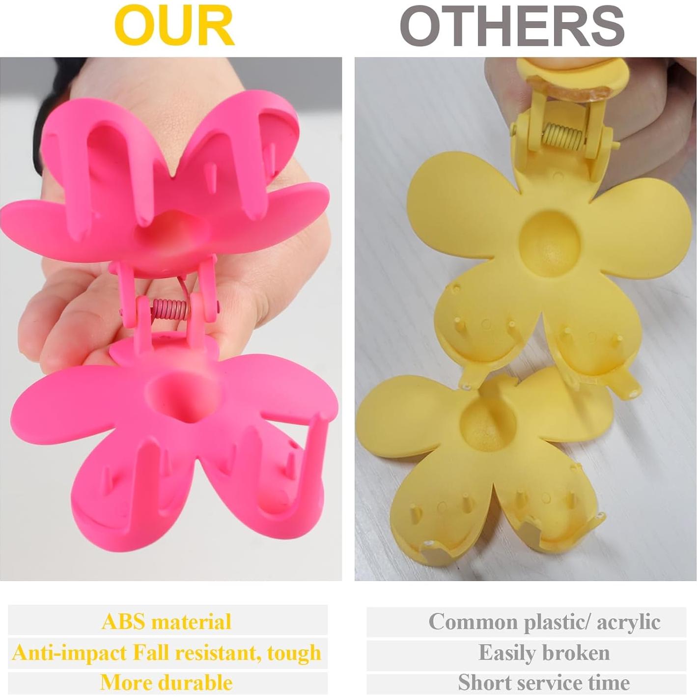 Clip de Garra de Flor vivinin 10 PCS Antideslizantes para Cabello Grueso