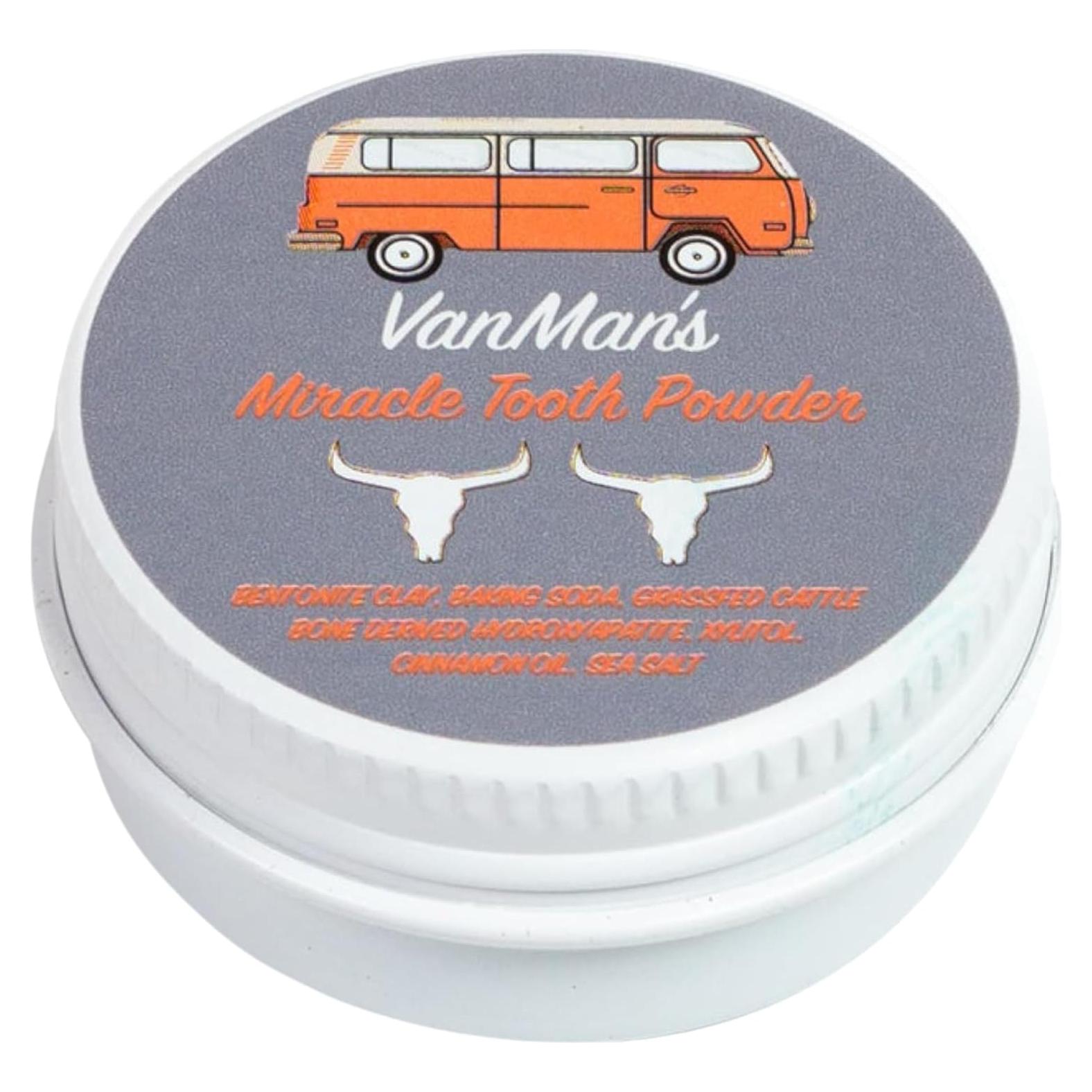 Polvo de Dientes Vanman's Cinna-Hueso 7.09g Sin Flúor