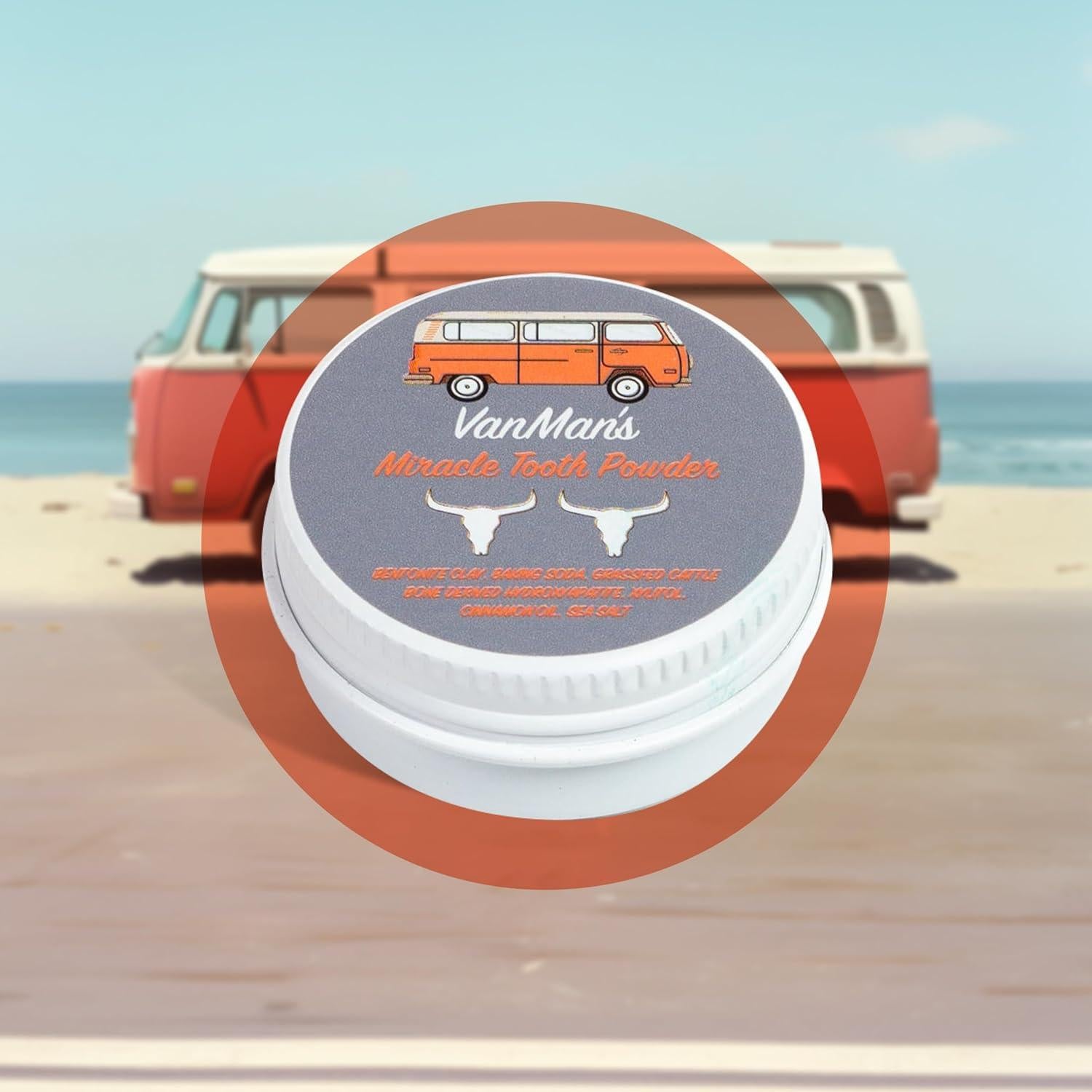 Polvo de Dientes Vanman's Cinna-Hueso 7.09g Sin Flúor