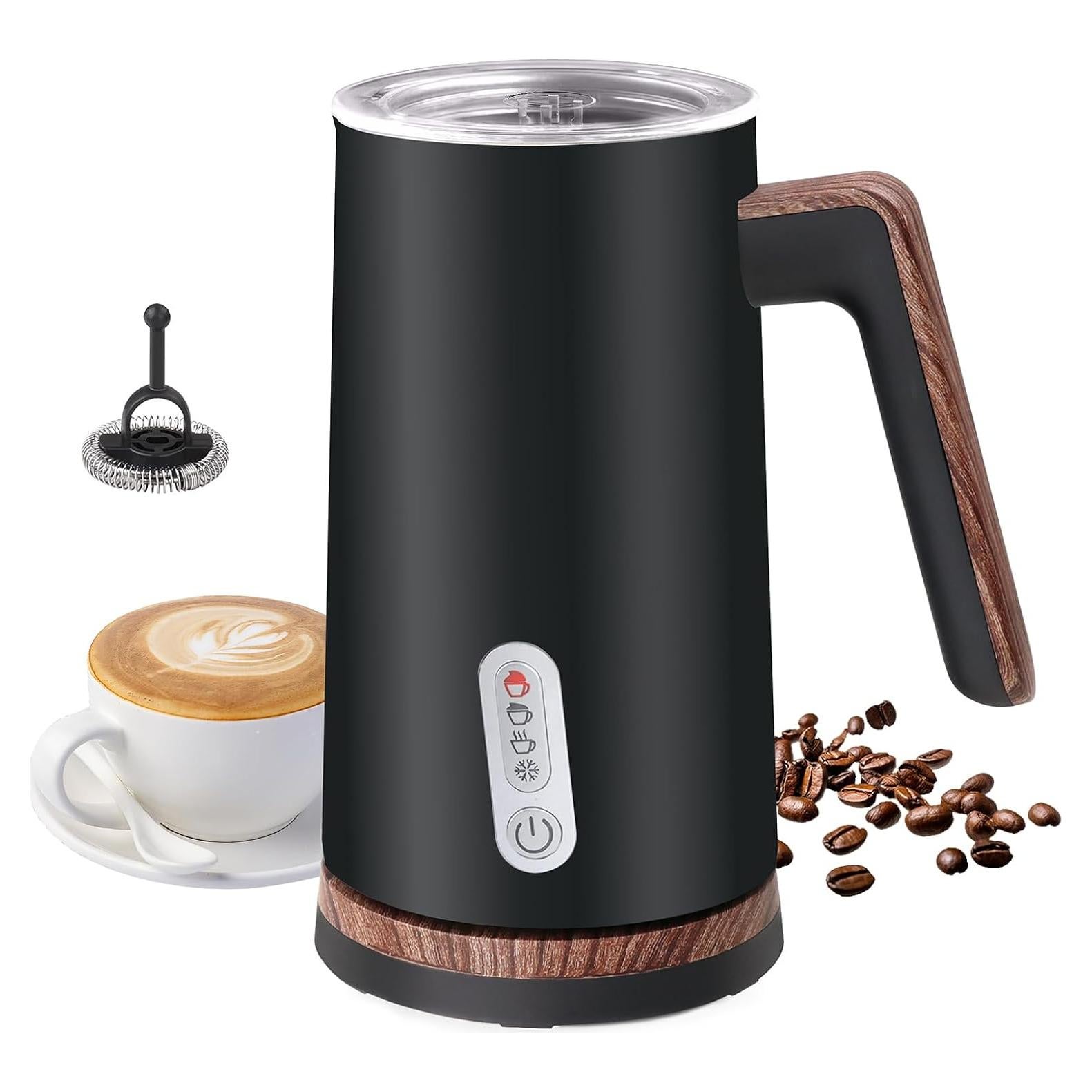 Espumador de Leche Eléctrico NESSGRAIM 4 en 1 Negro