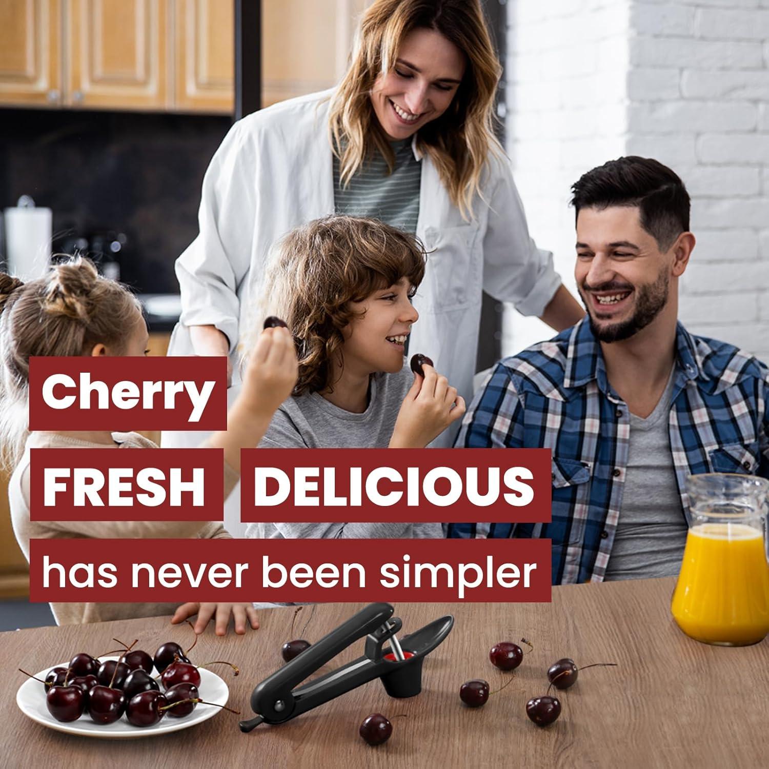 Deshuesador de cerezas SCHVUBENR de acero inoxidable - Negro