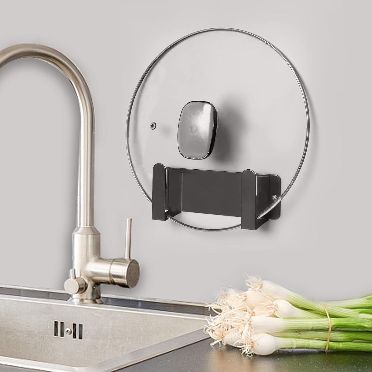 Soporte para Tapa de Olla YOUGRIDDA Acero Inoxidable Negro