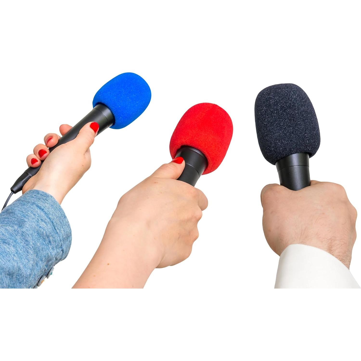 20 Fundas de Espuma para Micrófono Negras Reutilizables