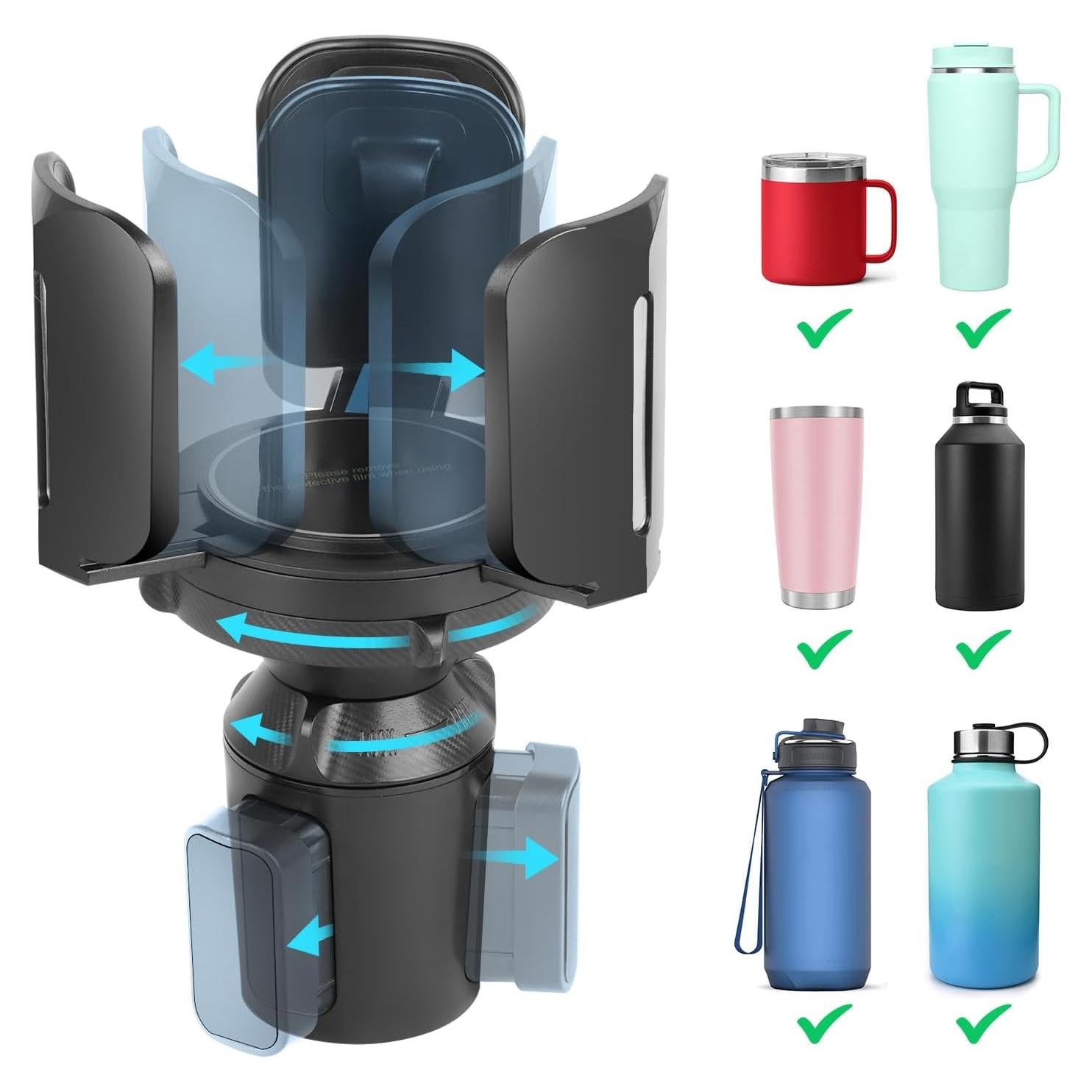 Expansor de Portavasos para Coche Octomo Ajustable 2.5 a 14 cm