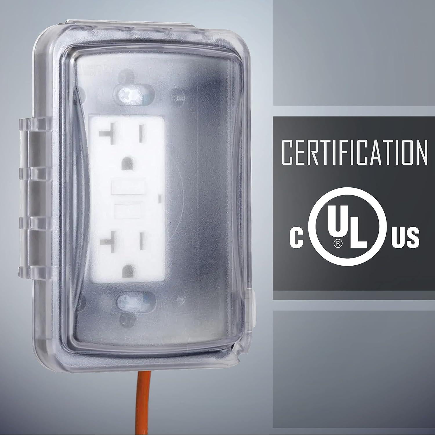 Cubierta de Receptáculo Exterior TayMac MM110C 1 Gang Clara