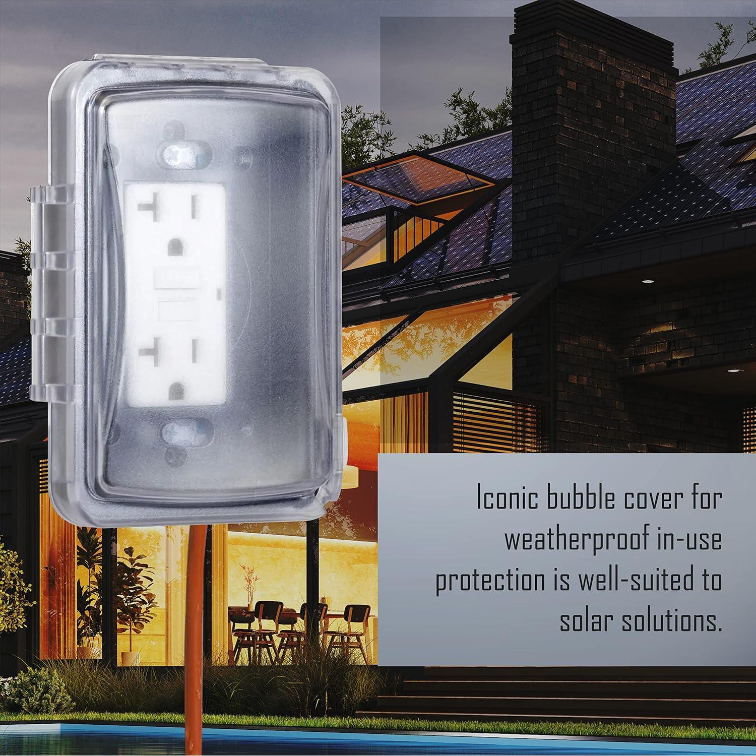 Cubierta de Receptáculo Exterior TayMac MM110C 1 Gang Clara