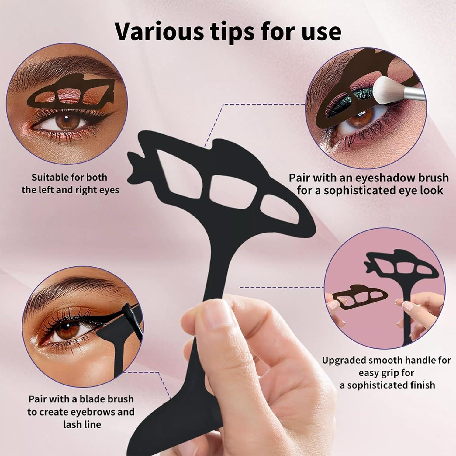 Reusable eyetour eyeshadow tool,eye makeup aid guide,eyeliner stencil,eyeshadow applicator assistant,quick Makeup Template(4 pc)