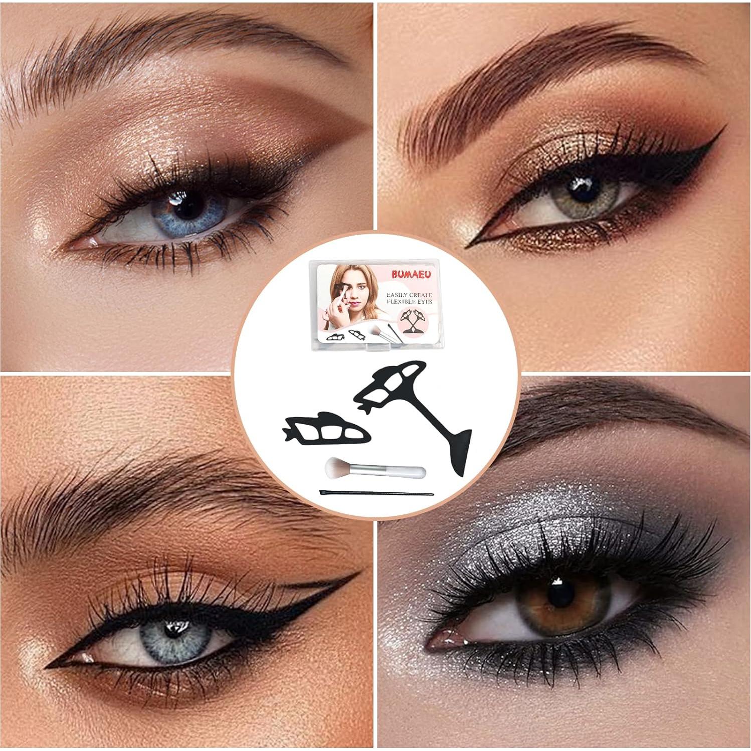 Reusable eyetour eyeshadow tool,eye makeup aid guide,eyeliner stencil,eyeshadow applicator assistant,quick Makeup Template(4 pc)