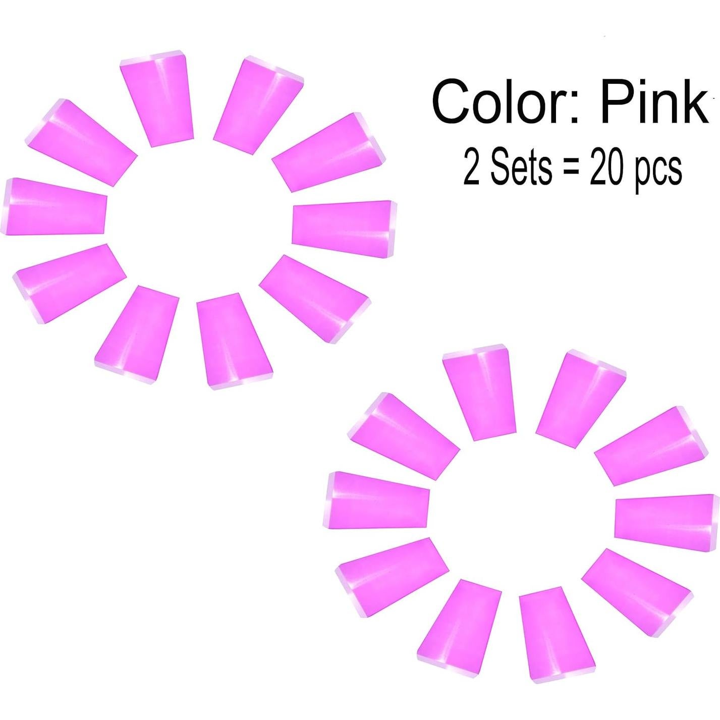 20 Piezas Clips Quitacutículas AMT Rosa para Esmalte de Uñas