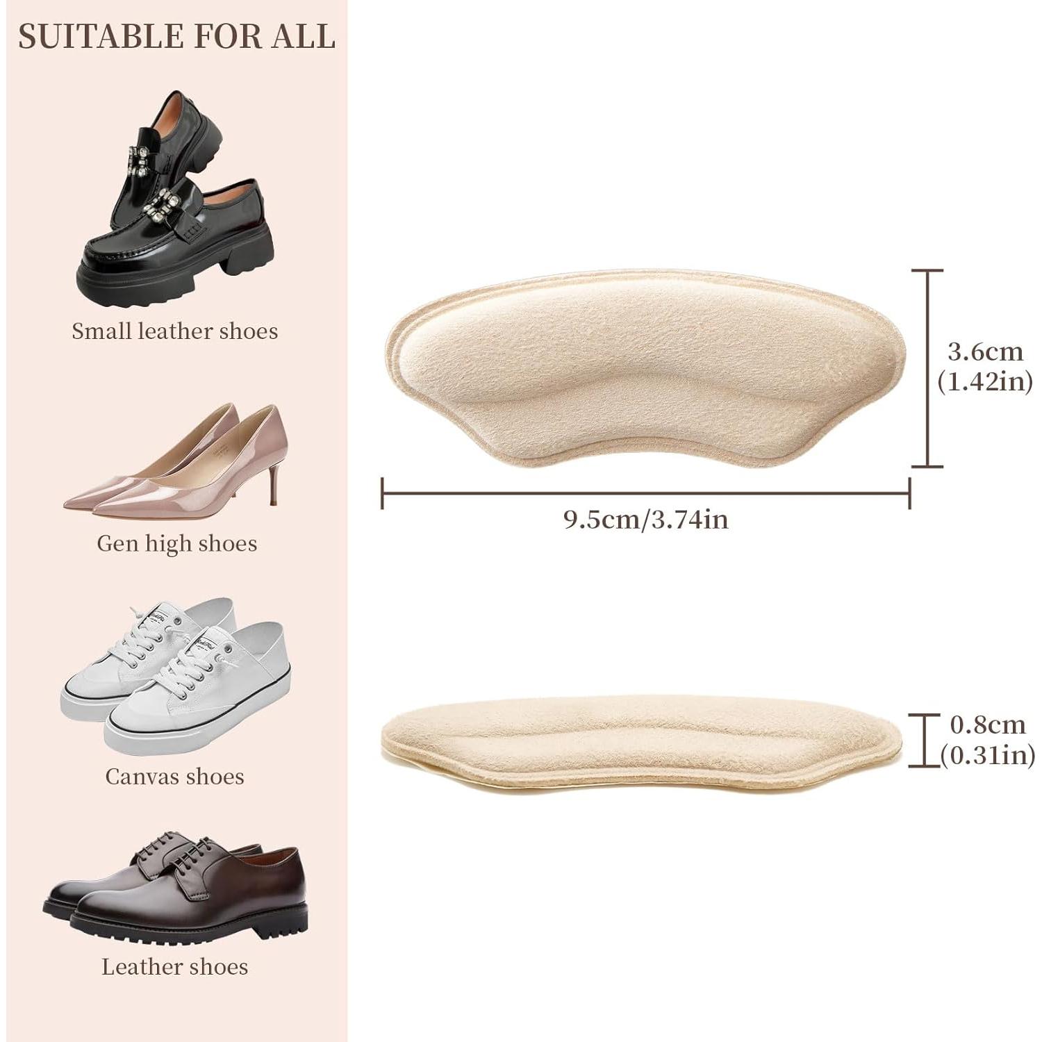 4 Pares Almohadillas Talón QIUTIMIY para Zapatos Grandes