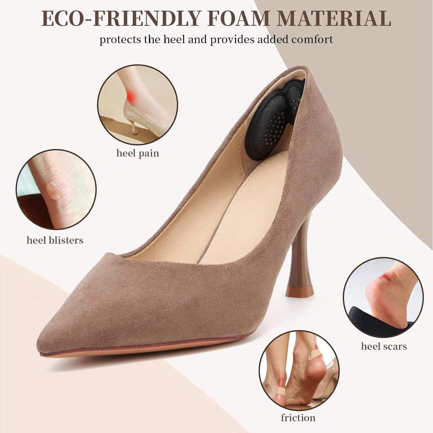 4 Pares Almohadillas Talón QIUTIMIY para Zapatos Grandes